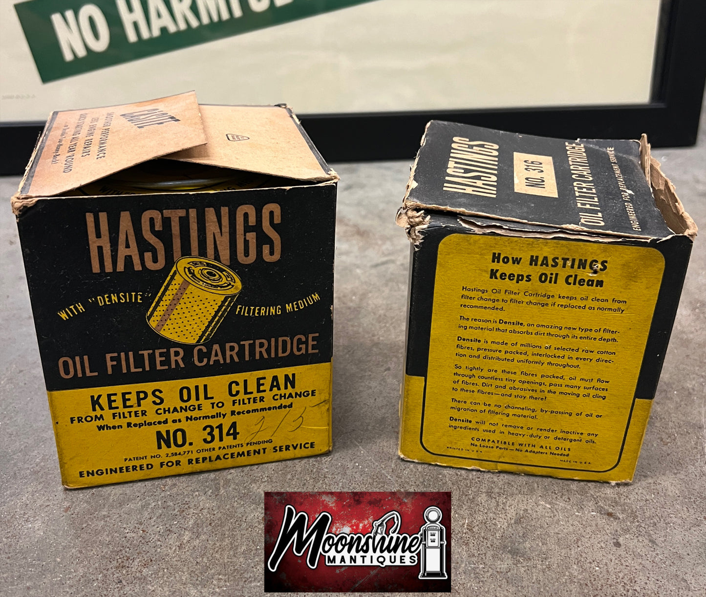 Lot of 2 - Vtg. Hastings Oil Filter Cartridges - NOS - Free Shipping!