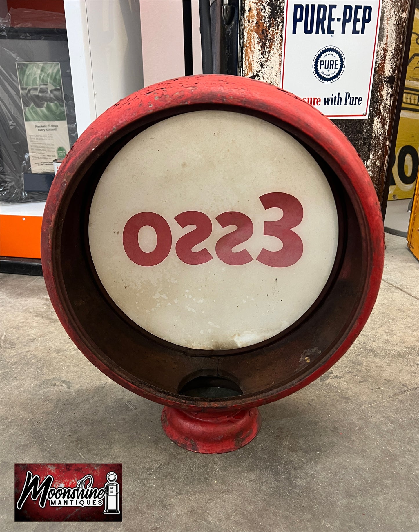 Vtg. Original ESSO Gas Pump Globe - Free Shipping!