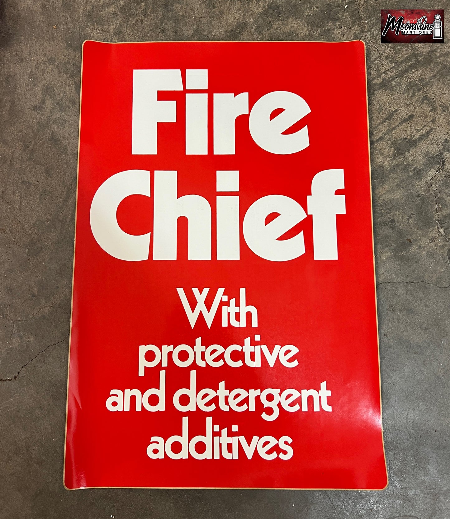 Original Vtg. 1970's TEXACO Fire Chief Gas Pump Decal - NOS - Free Shipping!