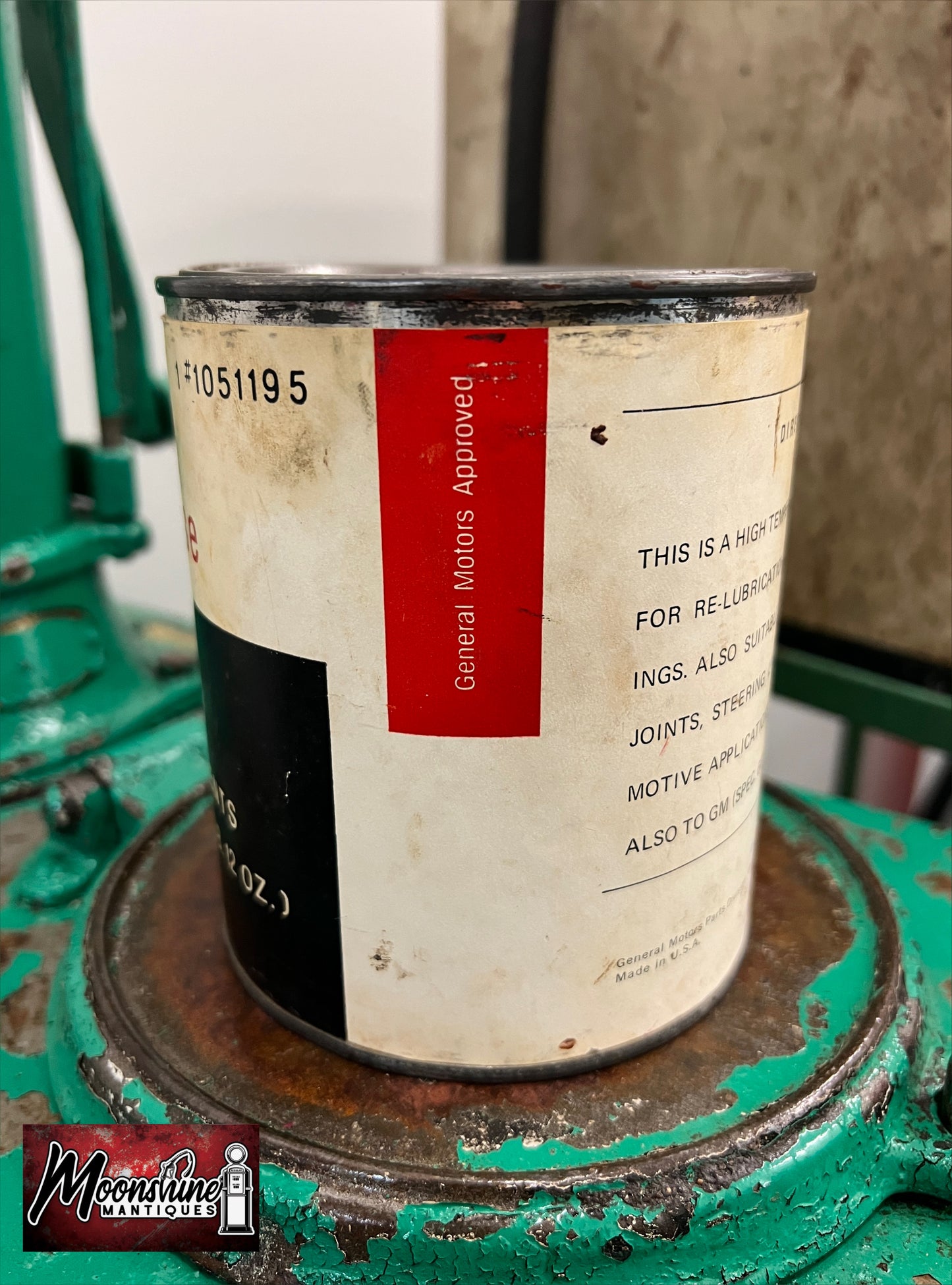 Vtg. 1950's General Motors GM Grease Can - Free Shipping!