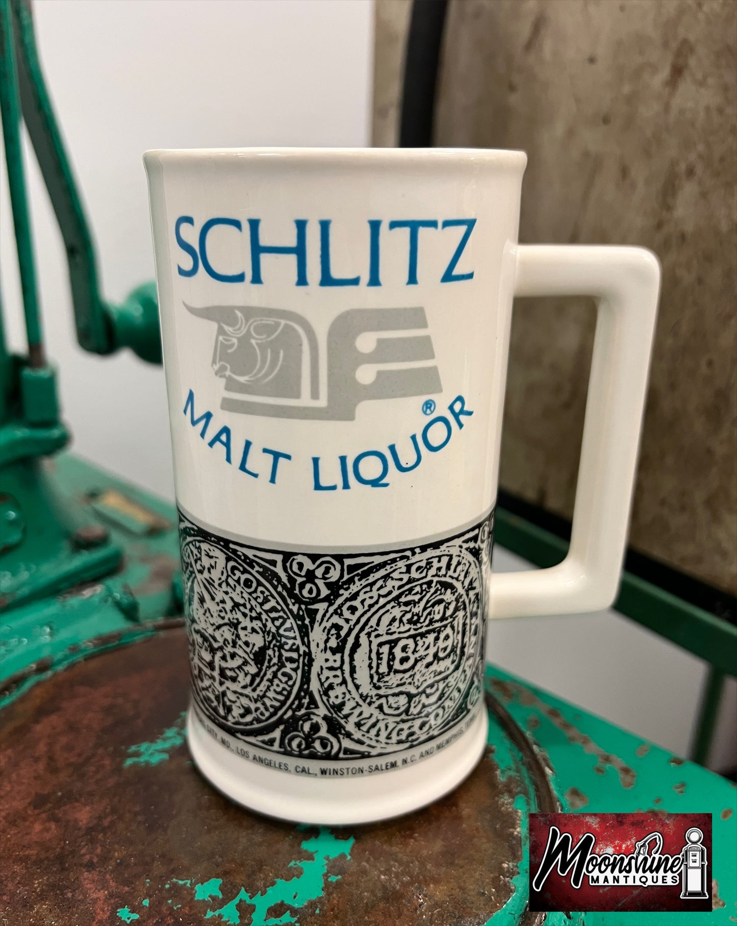 Vtg. 1970's SCHLITZ Malt Liquor McCoy USA Beer Stein - Free Shipping!