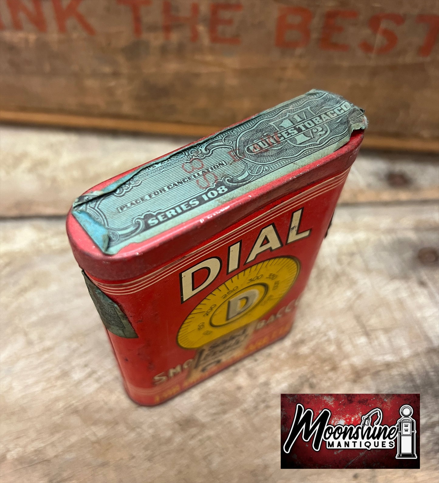 Vtg. DIAL Tobacco Pocket Tin - Free Shipping!