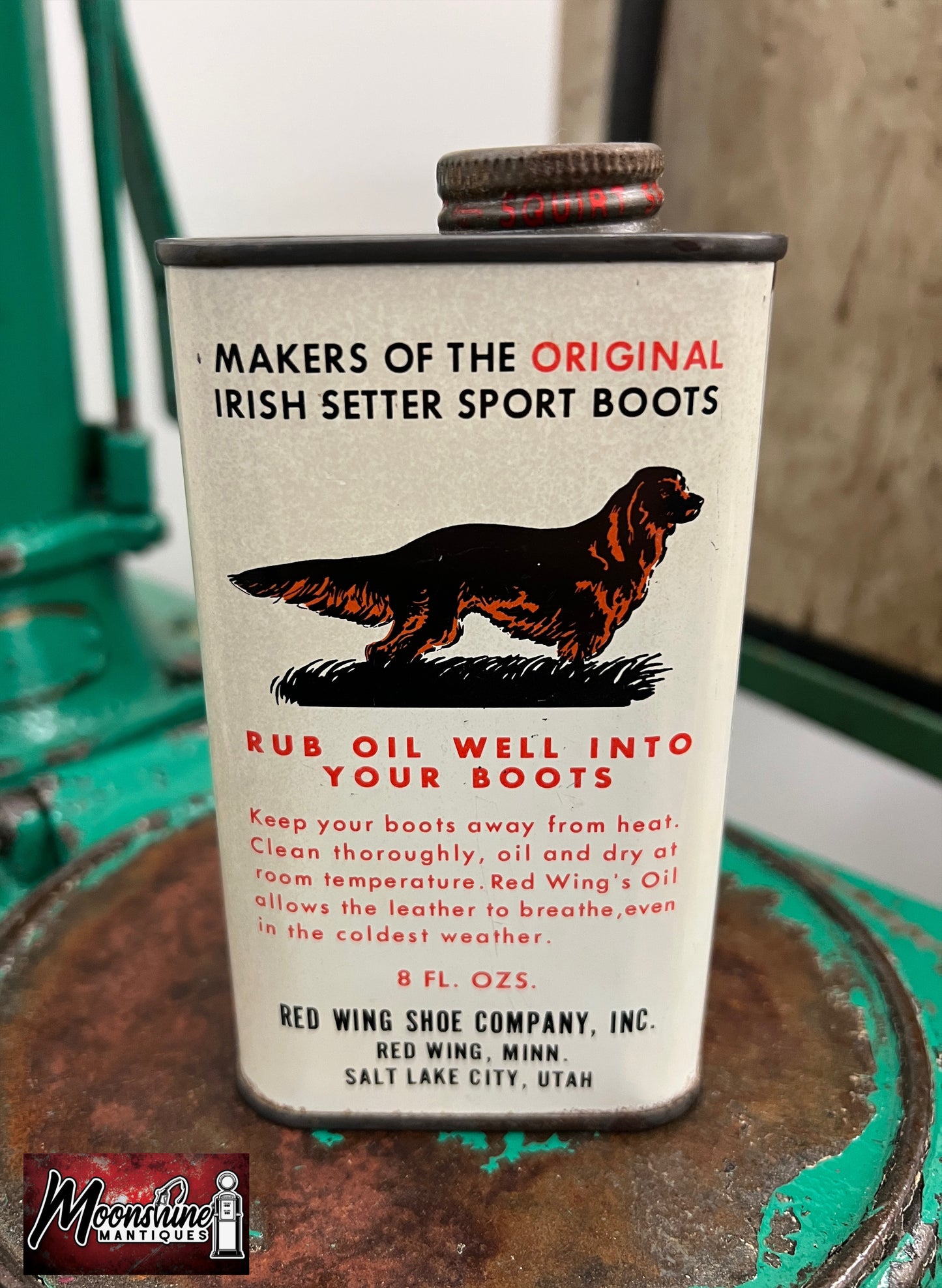 Vtg. RED WING SHOES Oil Can - Free Shipping!