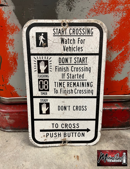 Vtg. Crosswalk Street Sign - Free Shipping!