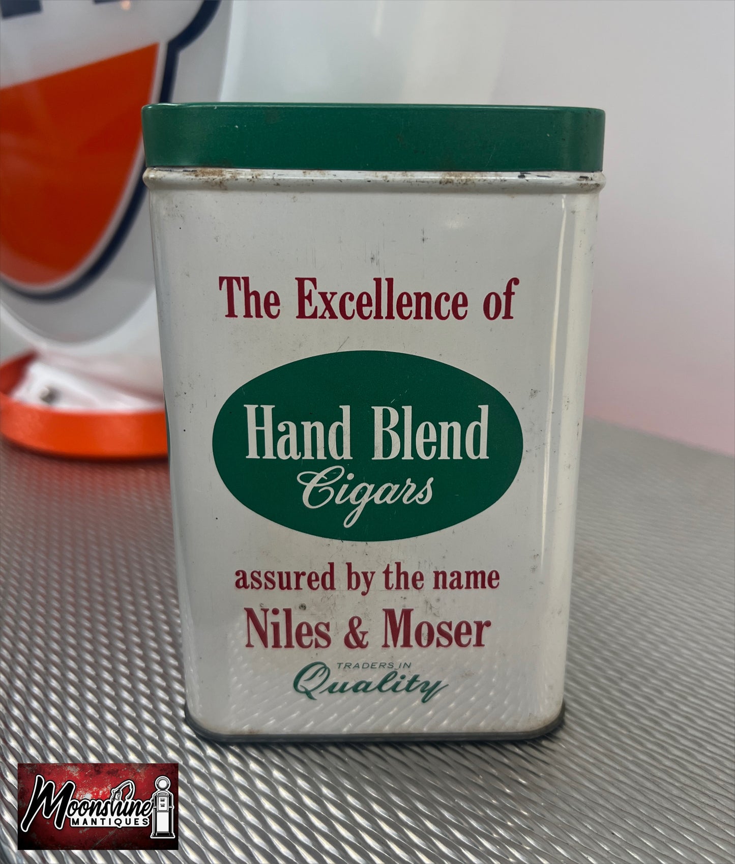 Vtg. NILES & MOSER Cigar Tin w/ Store Display Card - Free Shipping!