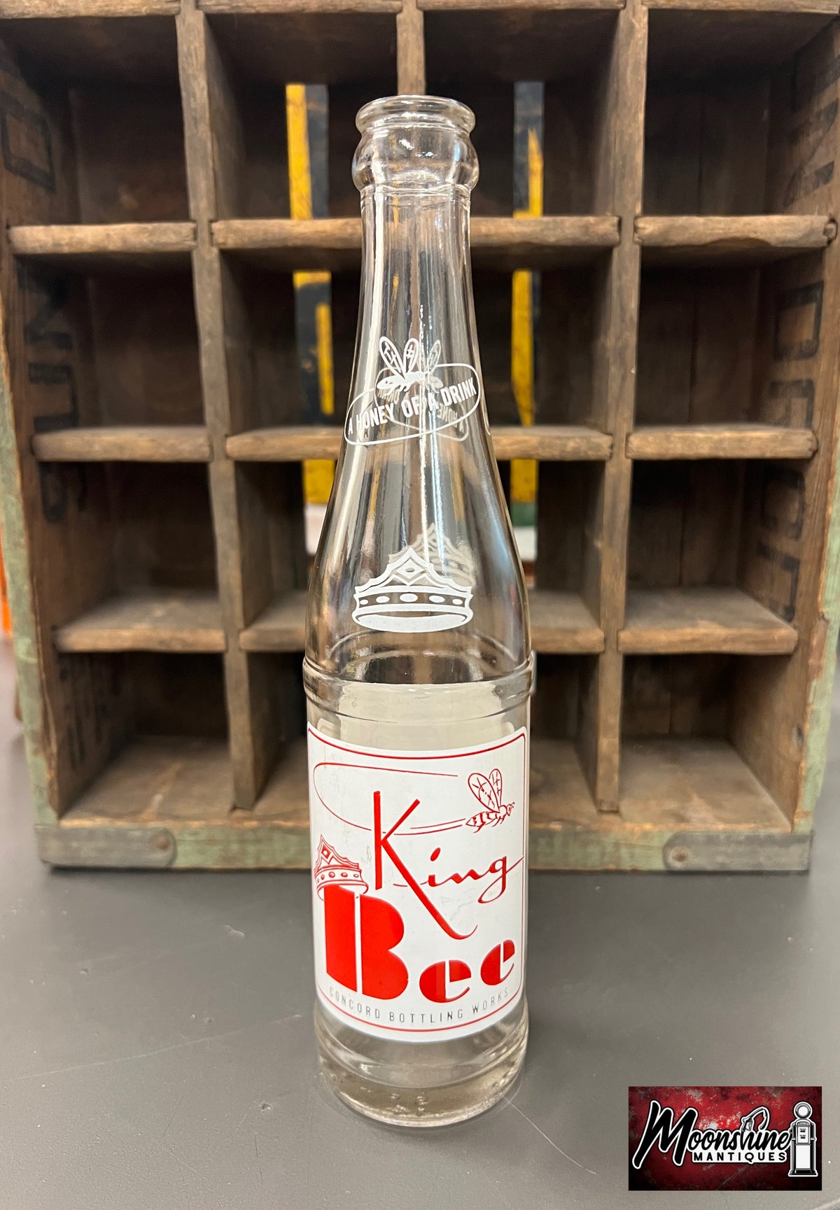 Vtg. King Bee ACL 9oz. Soda Bottle - Concord, NC - Free Shipping!