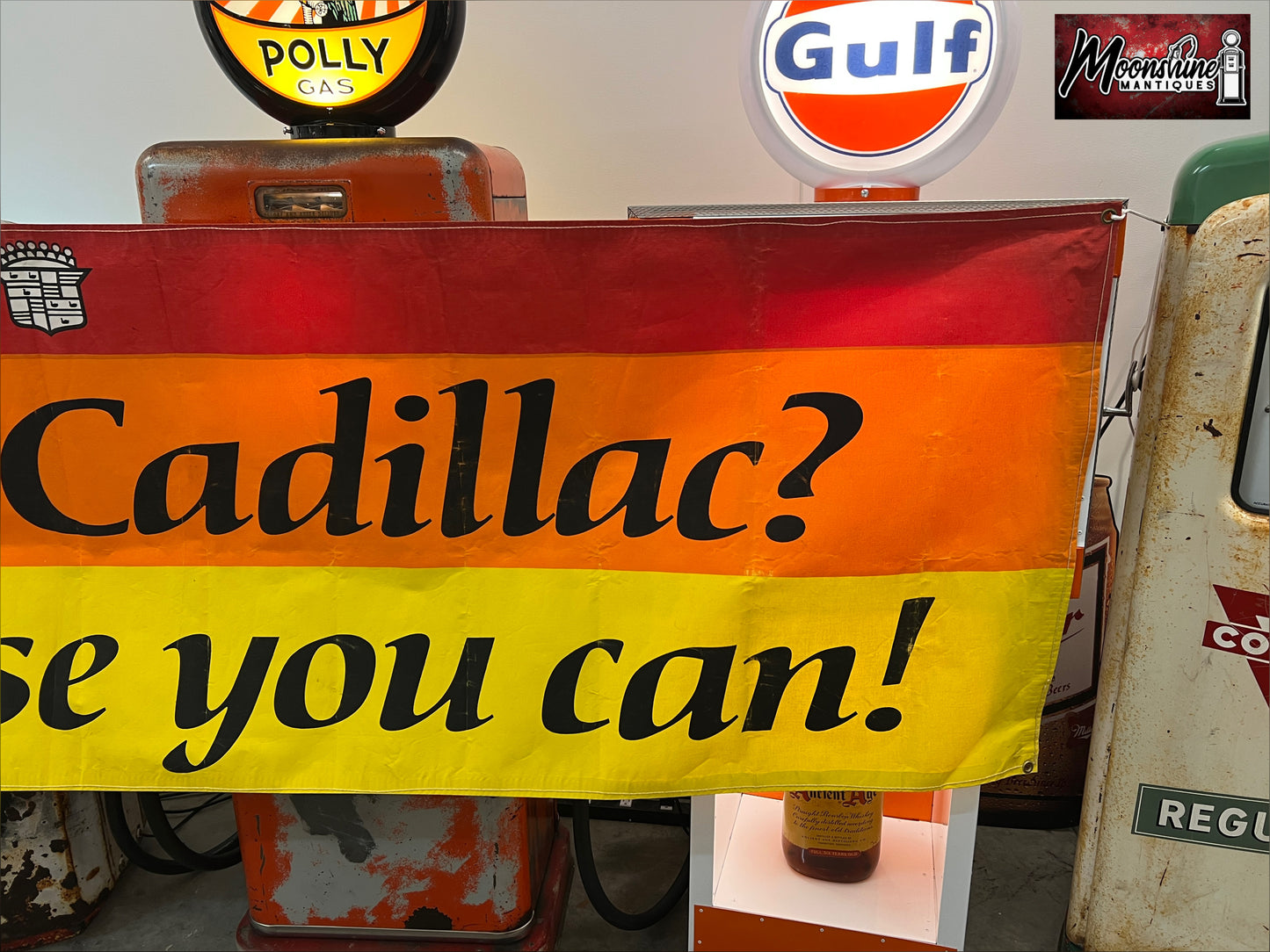 RARE Vtg. 1950's CADILLAC Dealership Banner / Sign - Free Shipping!