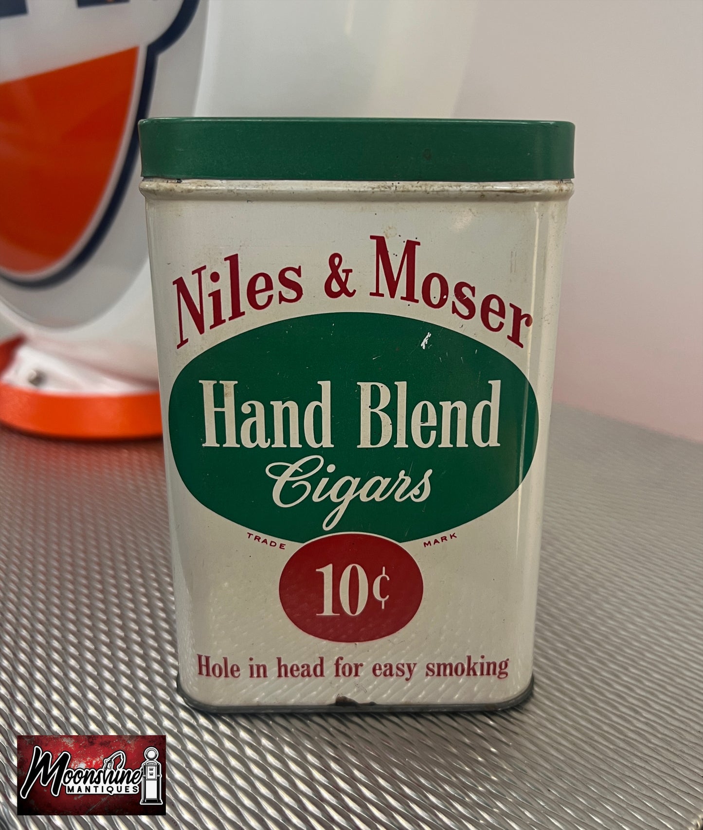 Vtg. NILES & MOSER Cigar Tin w/ Store Display Card - Free Shipping!