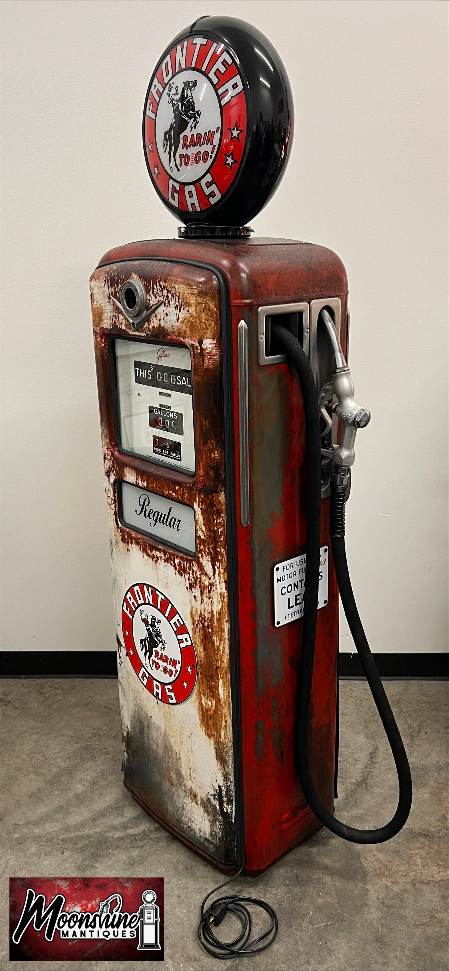 1950’s FRONTIER GASOLINE Gilbarco Gas Pump - Rustoration - Shipping Available!