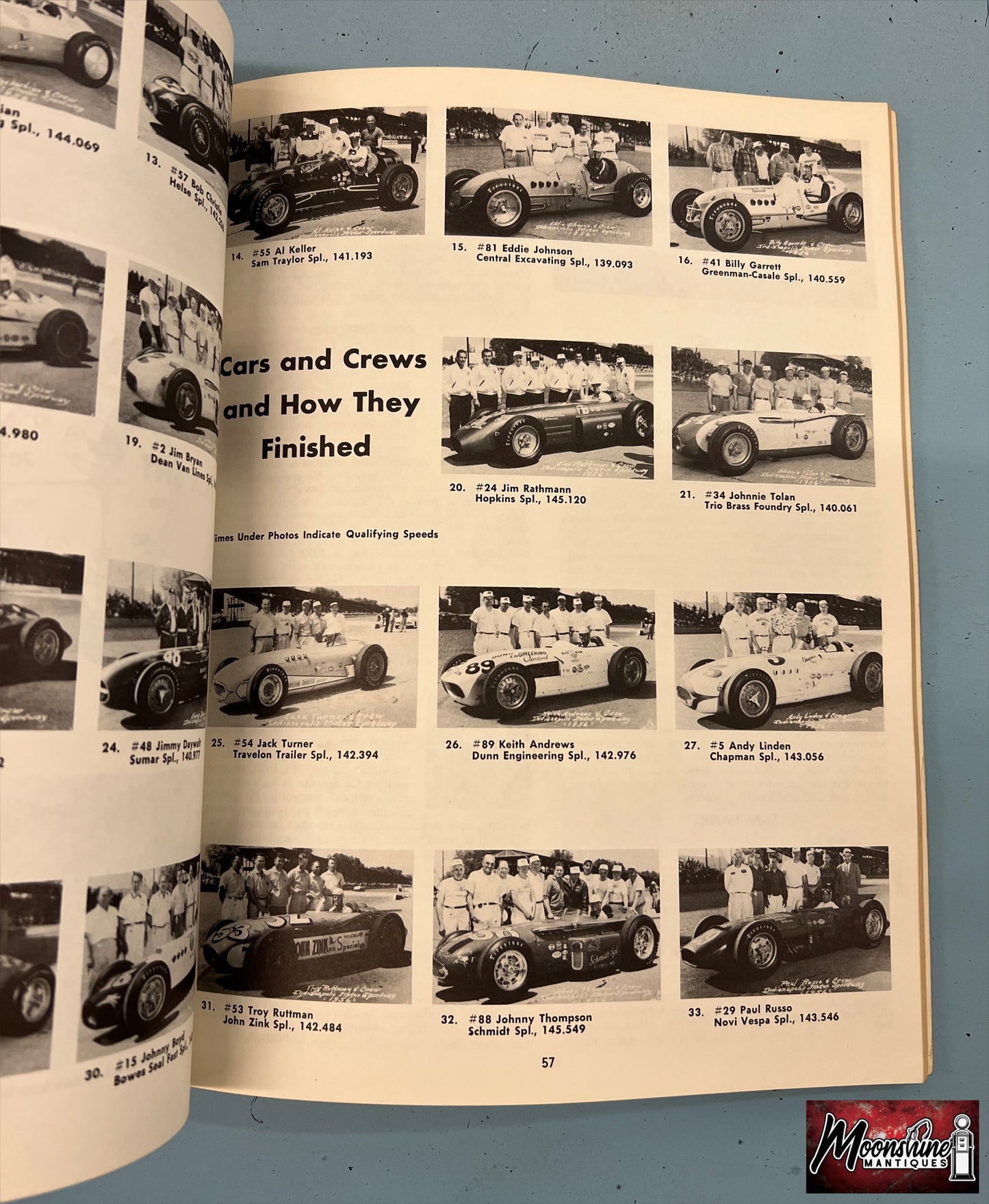 Floyd Clymer's 1956 Indianapolis 500 Race Yearbook - Free Shipping!