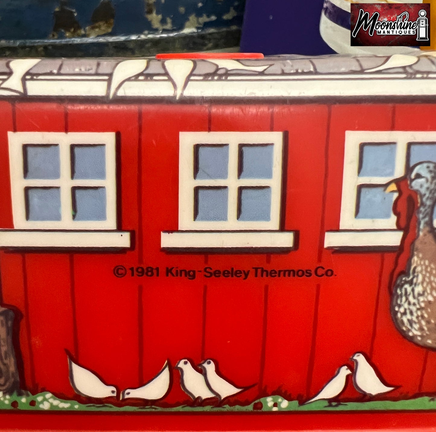 Vtg. 1981 RED BARN Lunch Box - Free Shipping!