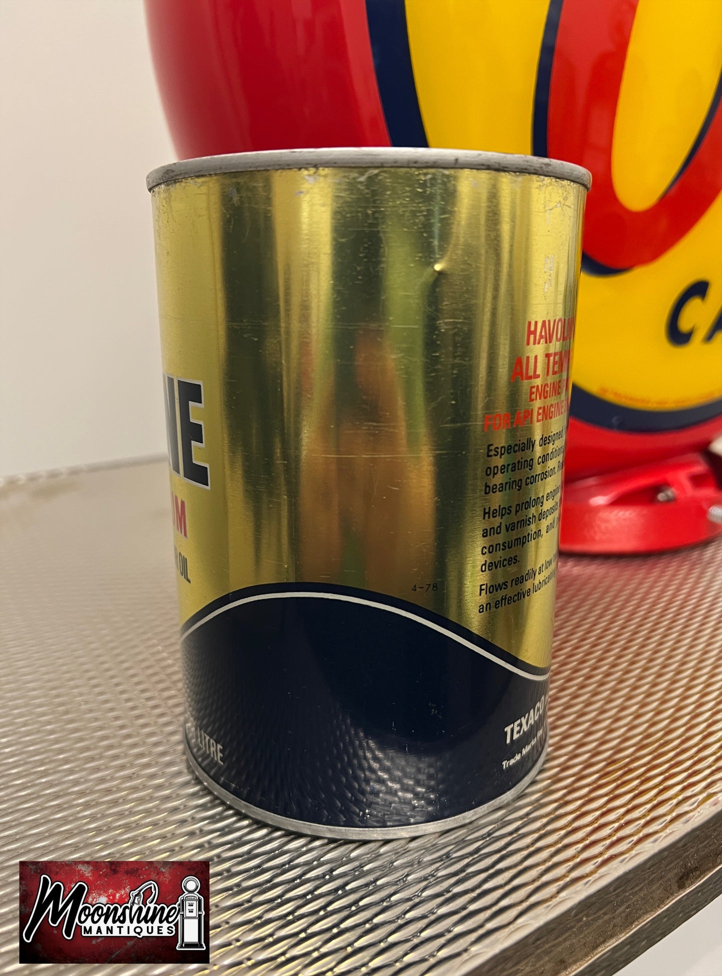 1970’s TEXACO Havoline Motor Oil Can 1 qt. - Free Shipping!