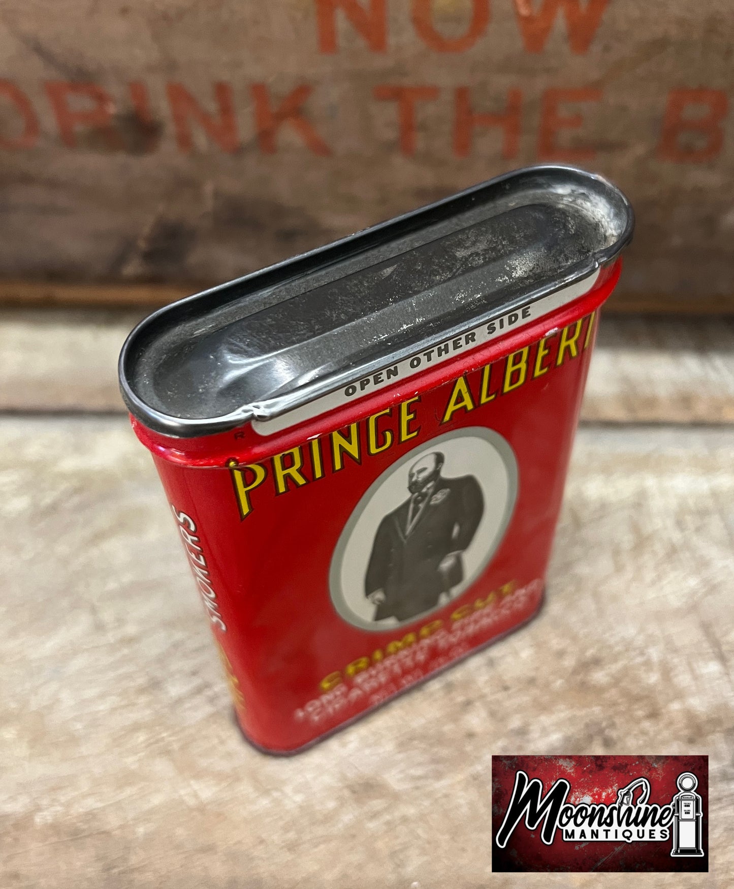 Vtg. PRINCE ALBERT Smoking Tobacco Pocket Tin - Free Shipping!