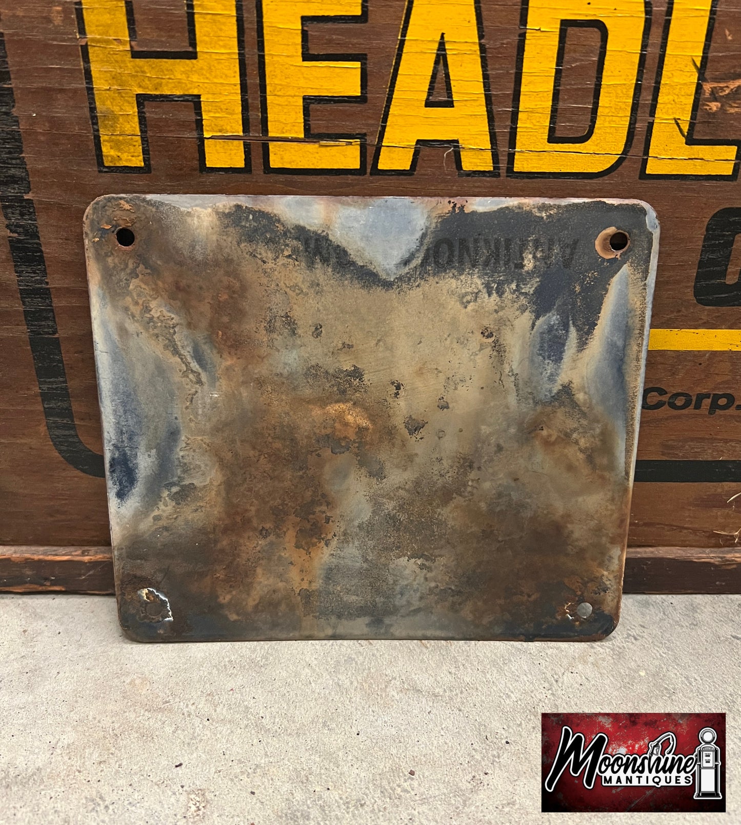 Original 1950's CONTAINS LEAD Porcelain Gas Pump Sign - Free Shipping!