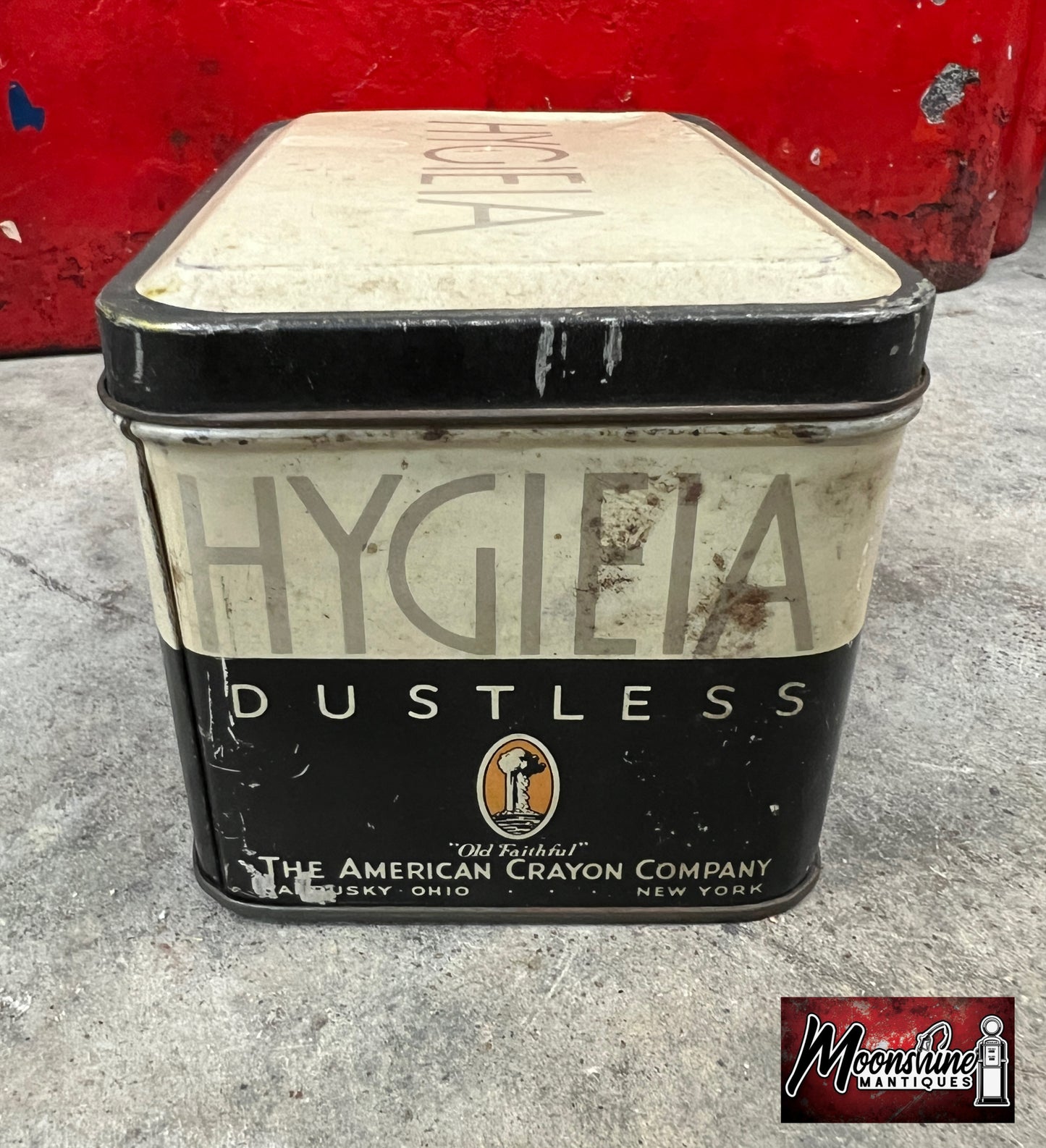 Vtg. HYGIEIA Dustless Chalk Tin - The American Crayon Company - Free Shipping!