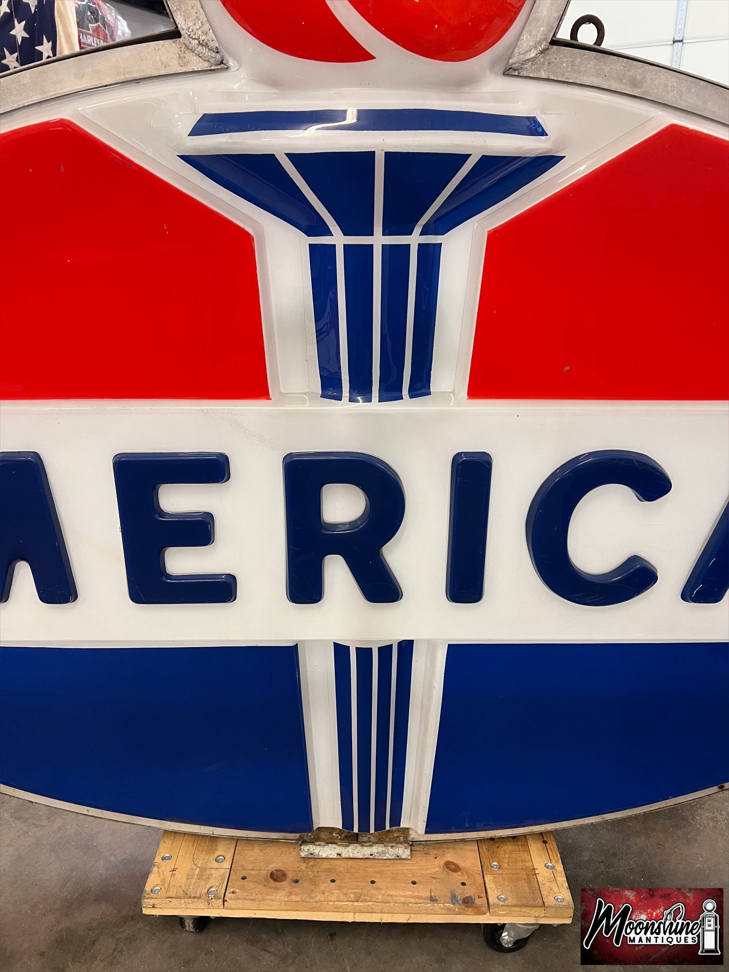 Vtg. 1960’s AMERICAN GASOLINE Service Station Sign - Shipping Available!