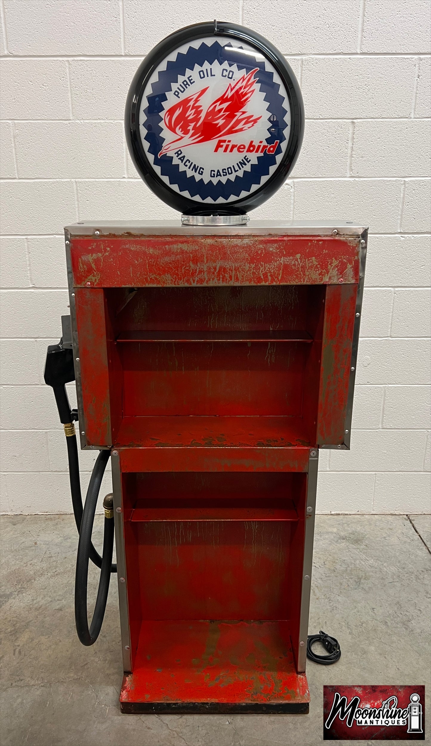 Rustoration 1960’s PURE Firebird Racing Gas Pump w/ Shelves - Mancave Decor - Free Shipping!