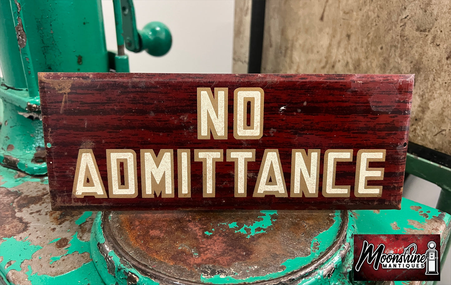 Vtg. NO ADMITTANCE Door Sign - Free Shipping!