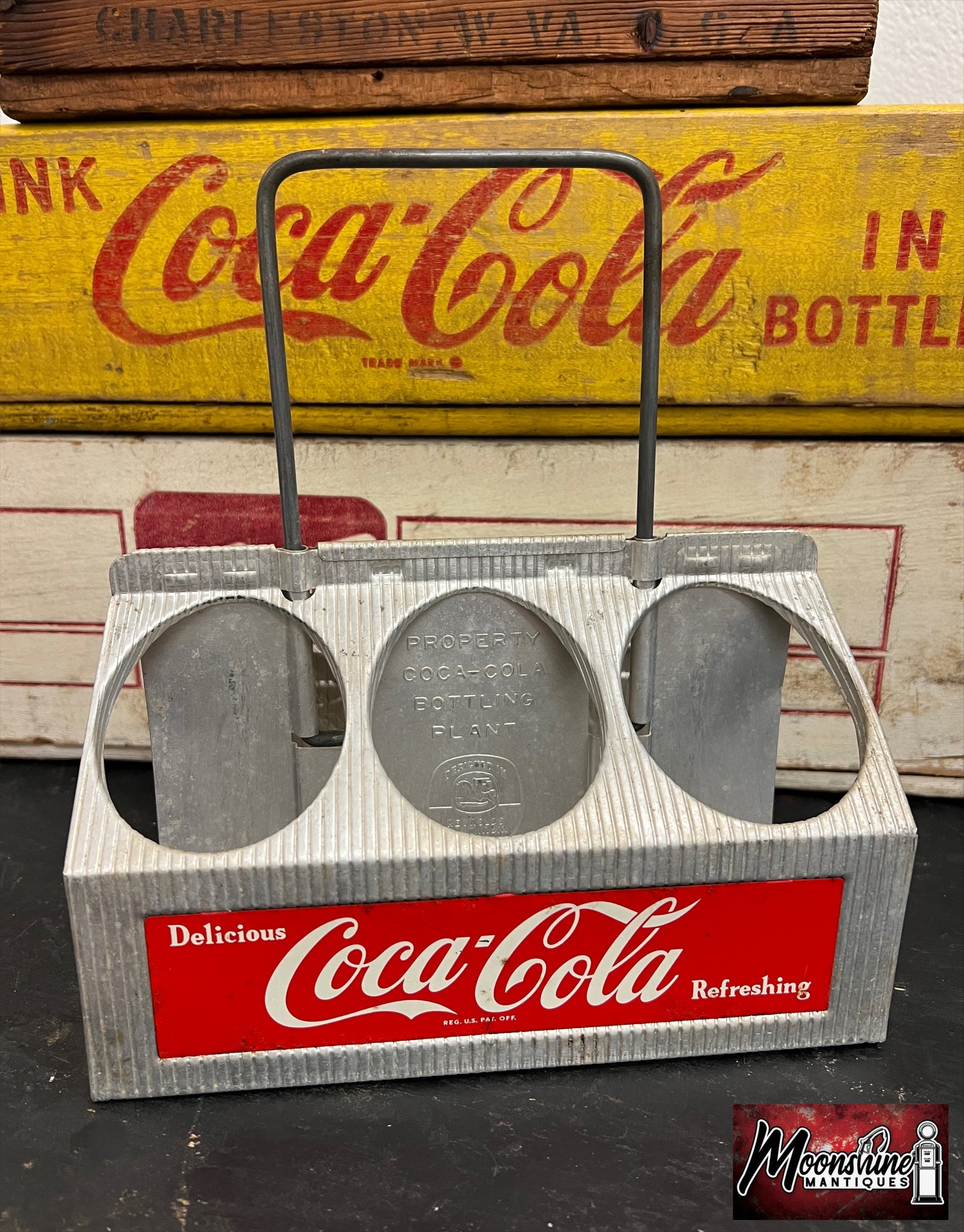 Vtg. 1950s Coca-Cola Aluminum 6 Pack Bottle Carrier - Free Shipping!