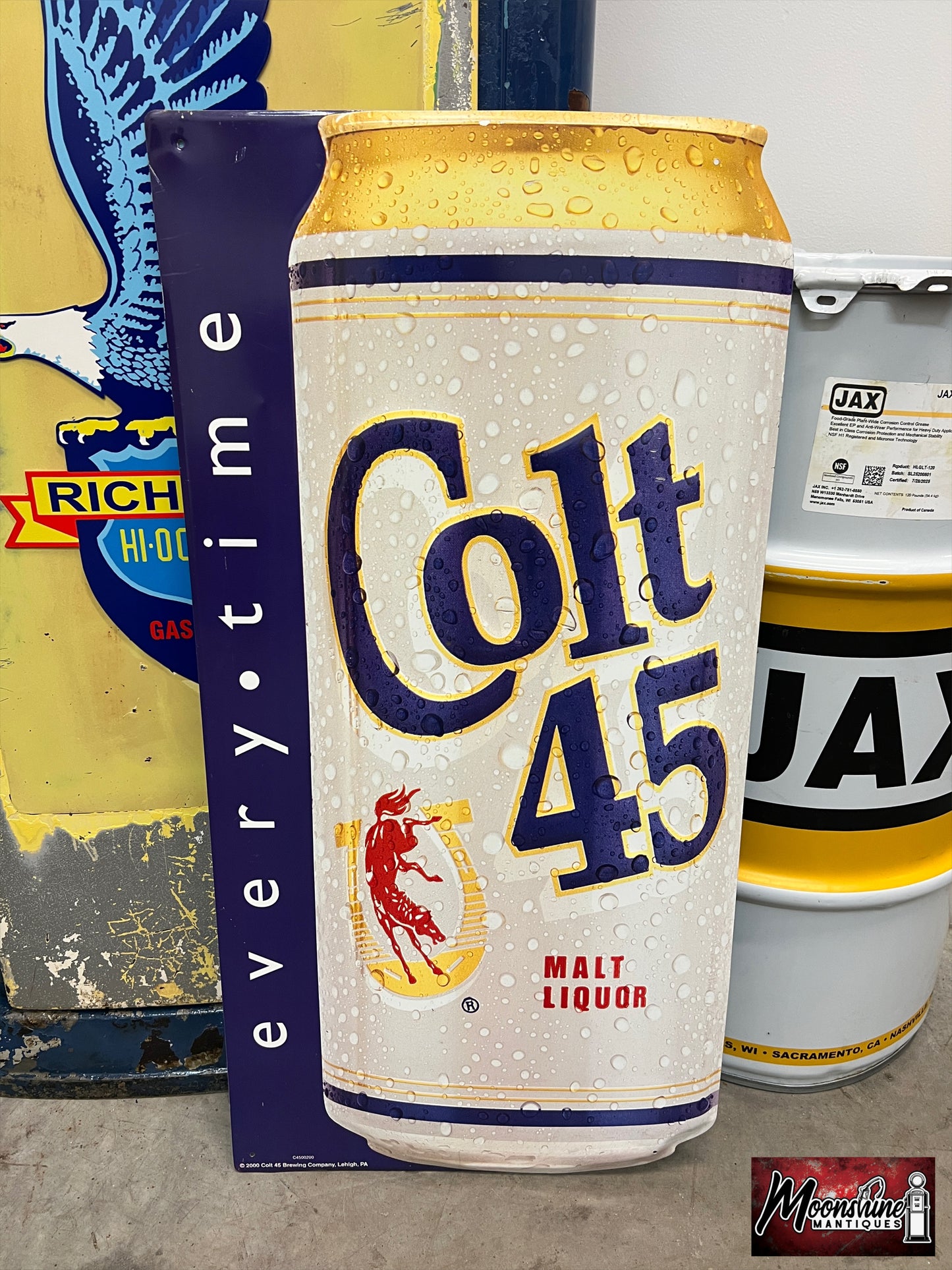 Vtg. COLT 45 Malt Liquor Beer Sign - Free Shipping!