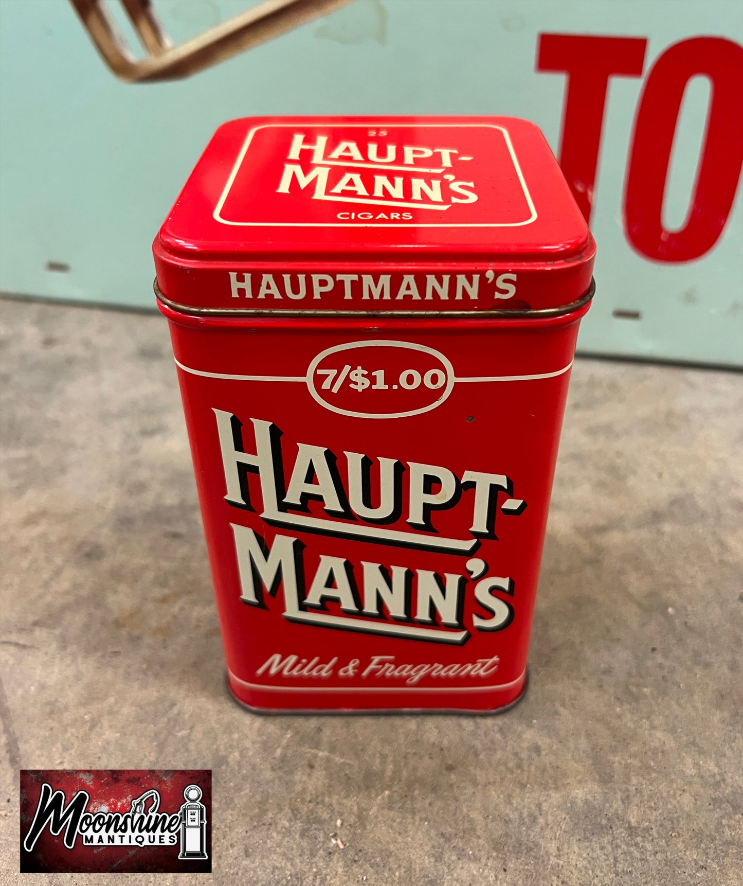 Vtg. HAUPTMANN'S Cigar Tin - Free Shipping!
