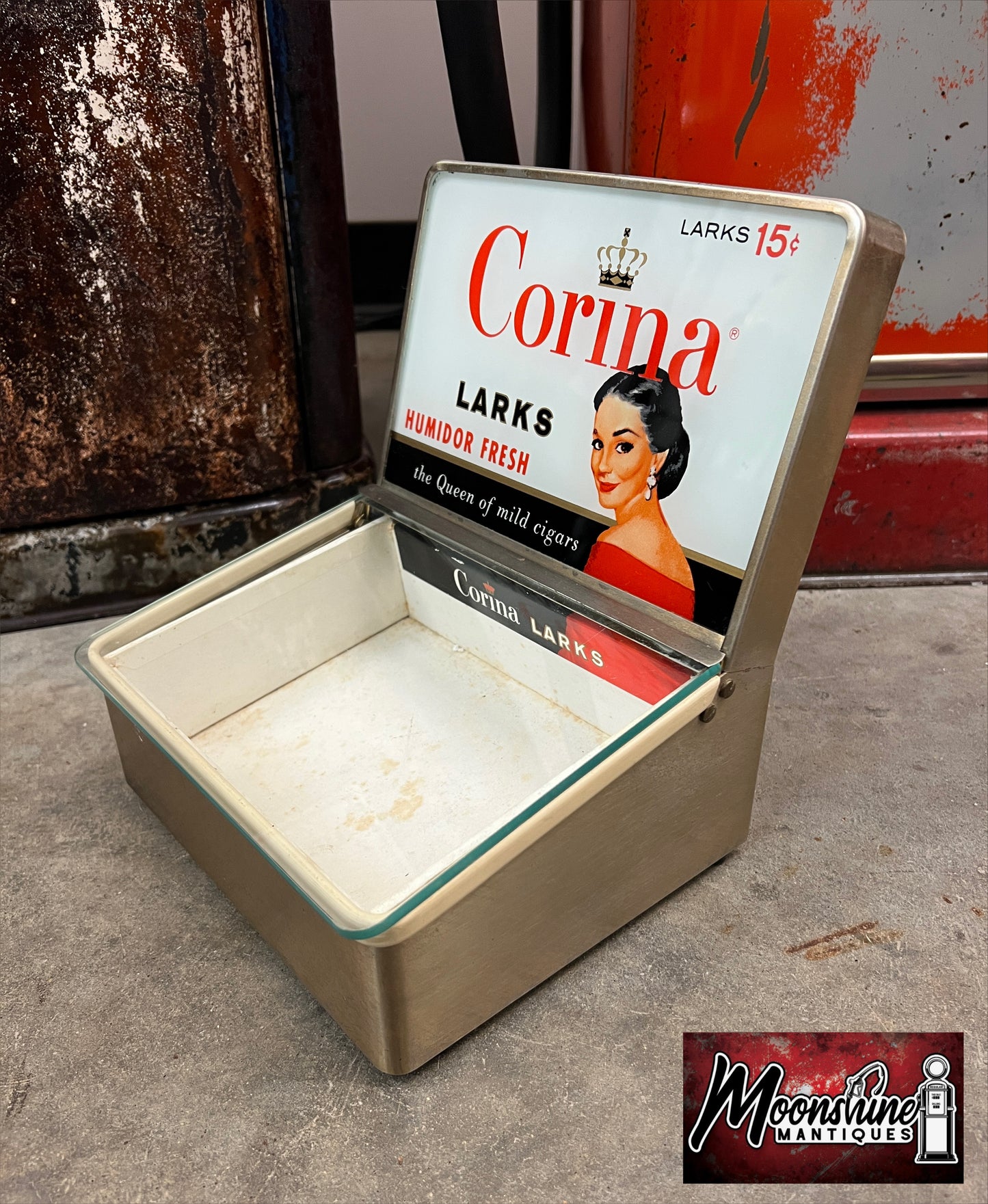 RARE Vtg. CORINA LARKS Cigar Humidor Store Display - Free Shipping!