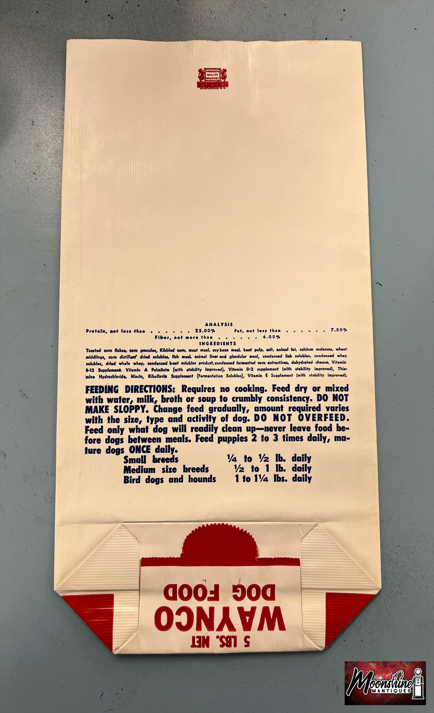 Vtg. Tasty WAYNCO Dog Food Bag - Free Shipping!