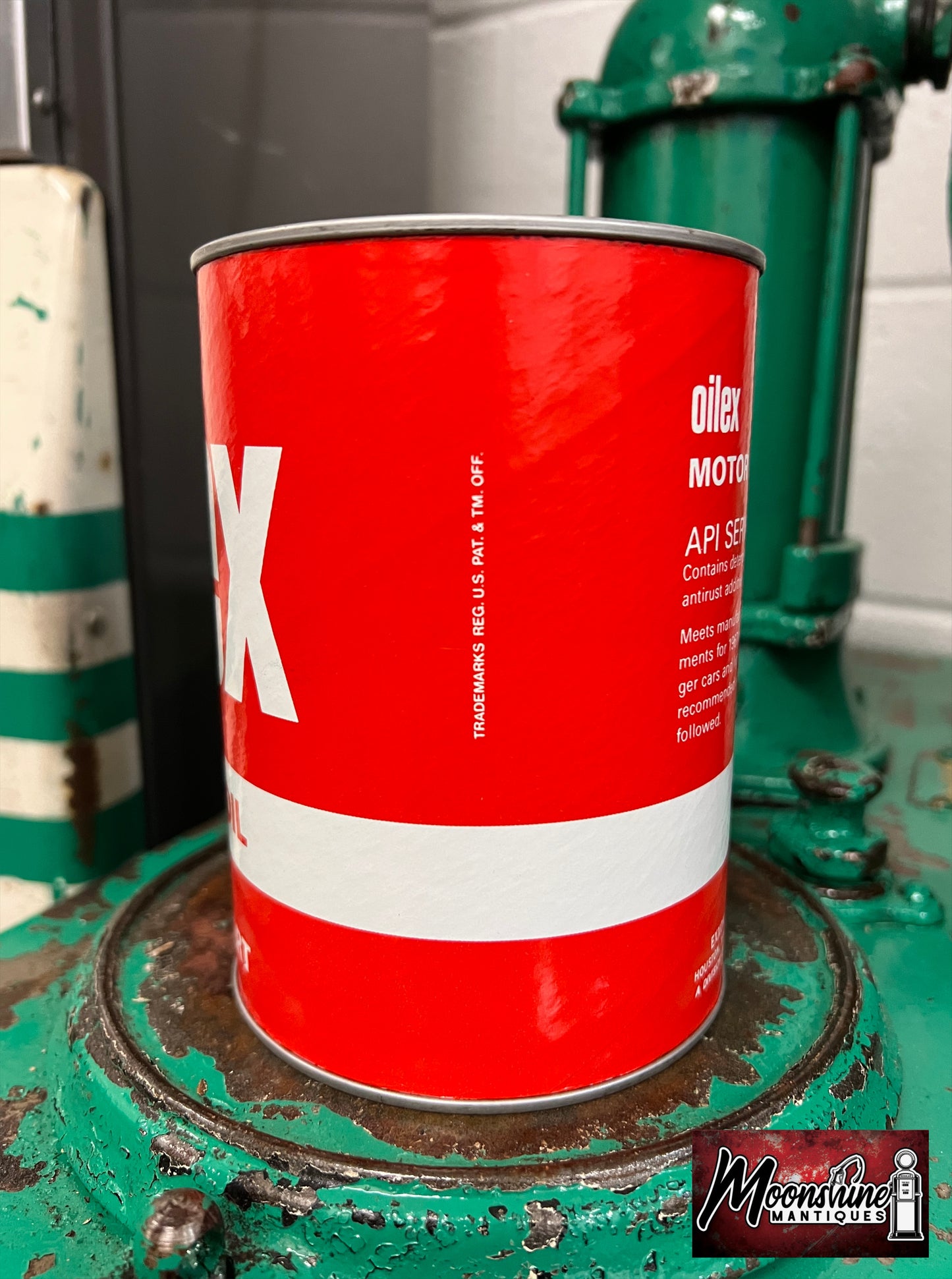 FULL - Vtg. EXXON Oilex Motor Oil Can 1 qt - Free Shipping!