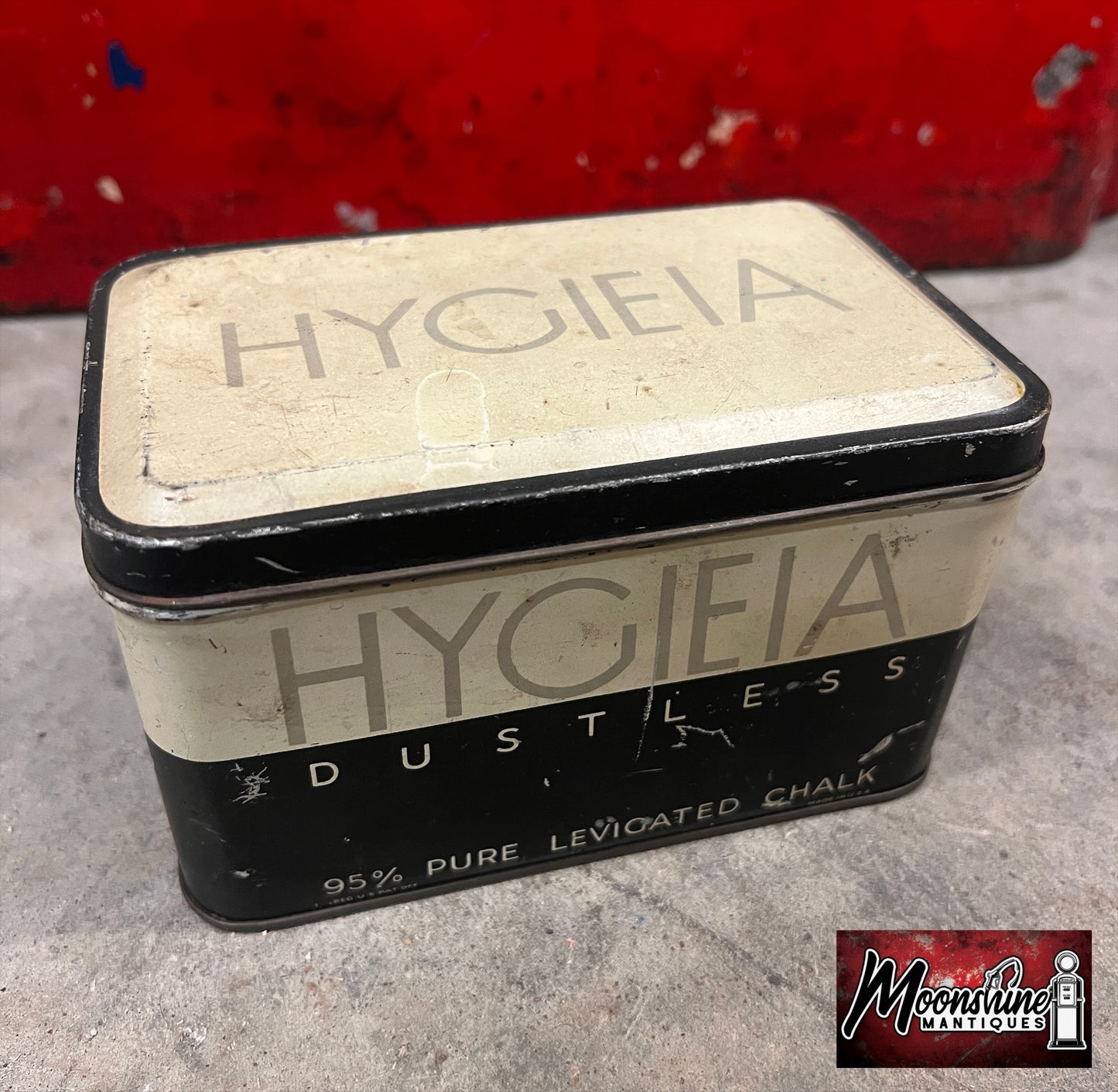 Vtg. HYGIEIA Dustless Chalk Tin - The American Crayon Company - Free Shipping!