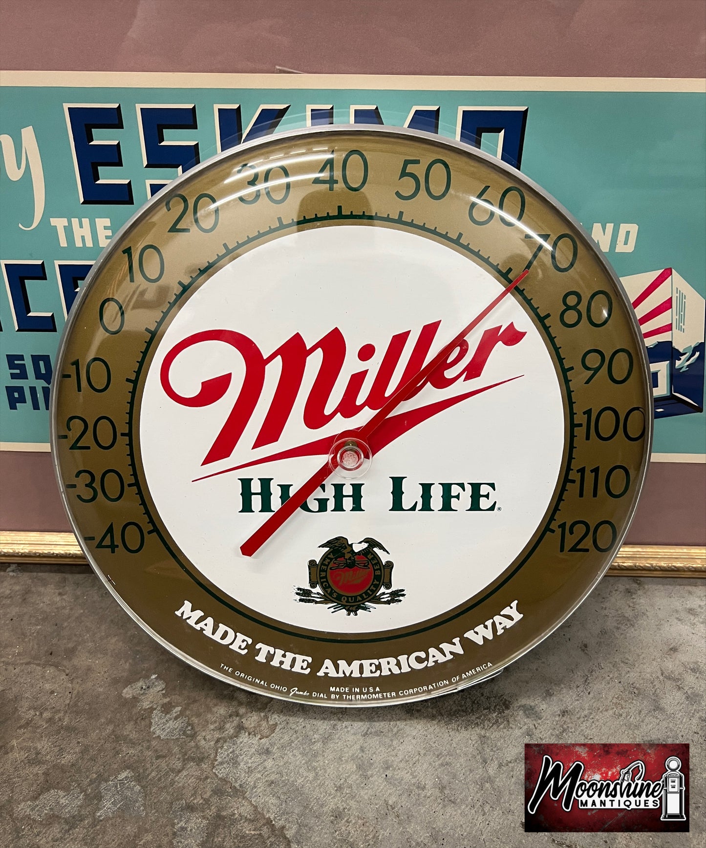 Vtg. MILLER HIGH LIFE Beer Thermometer / Sign - NOS - Free Shipping!