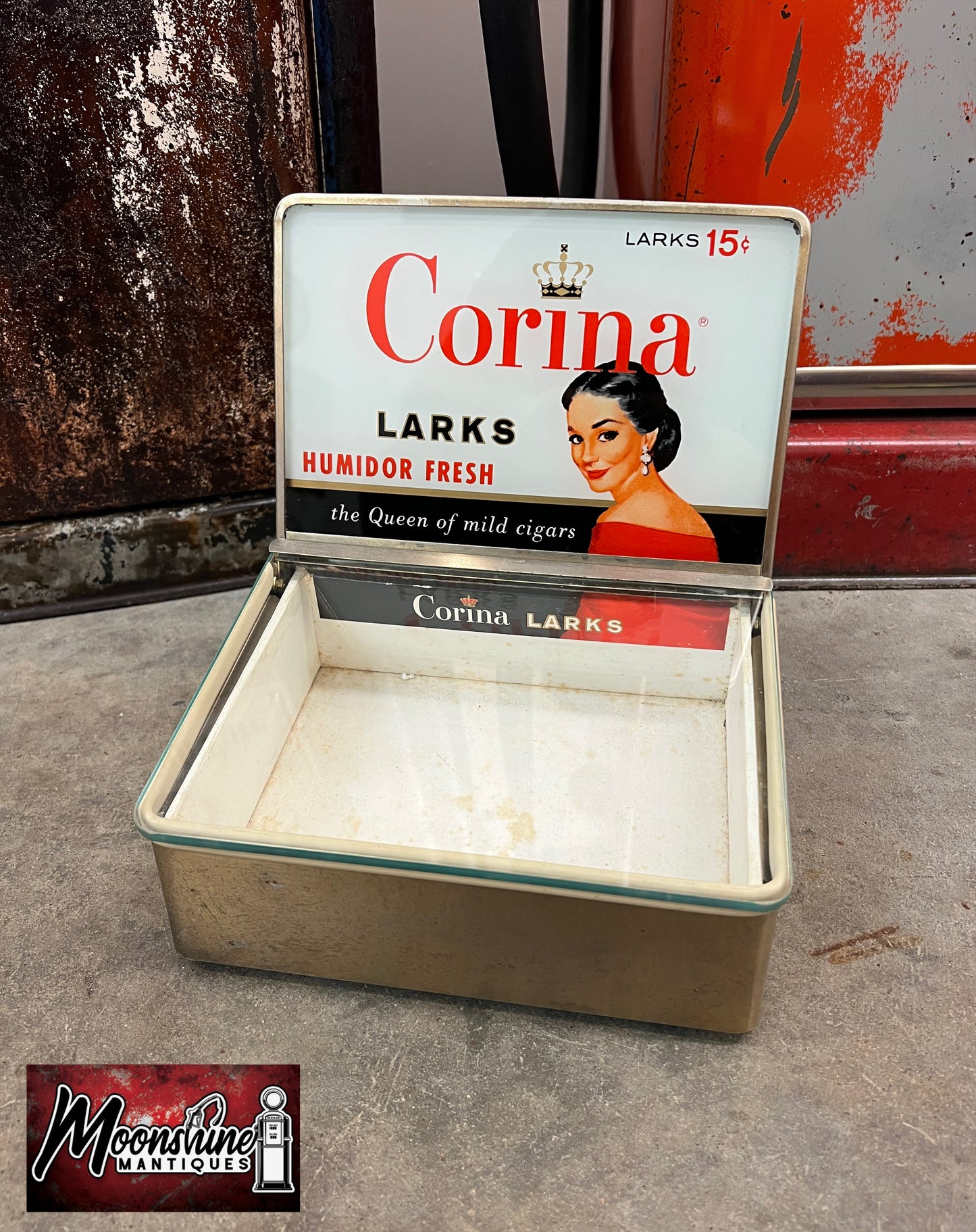 RARE Vtg. CORINA LARKS Cigar Humidor Store Display - Free Shipping!