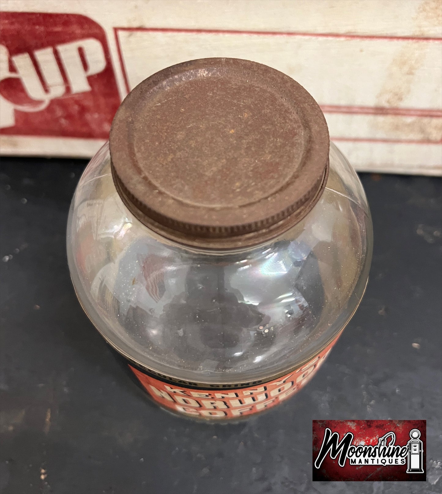 Vtg. KENNY'S NORWOOD COFFEE Jar - Free Shipping!
