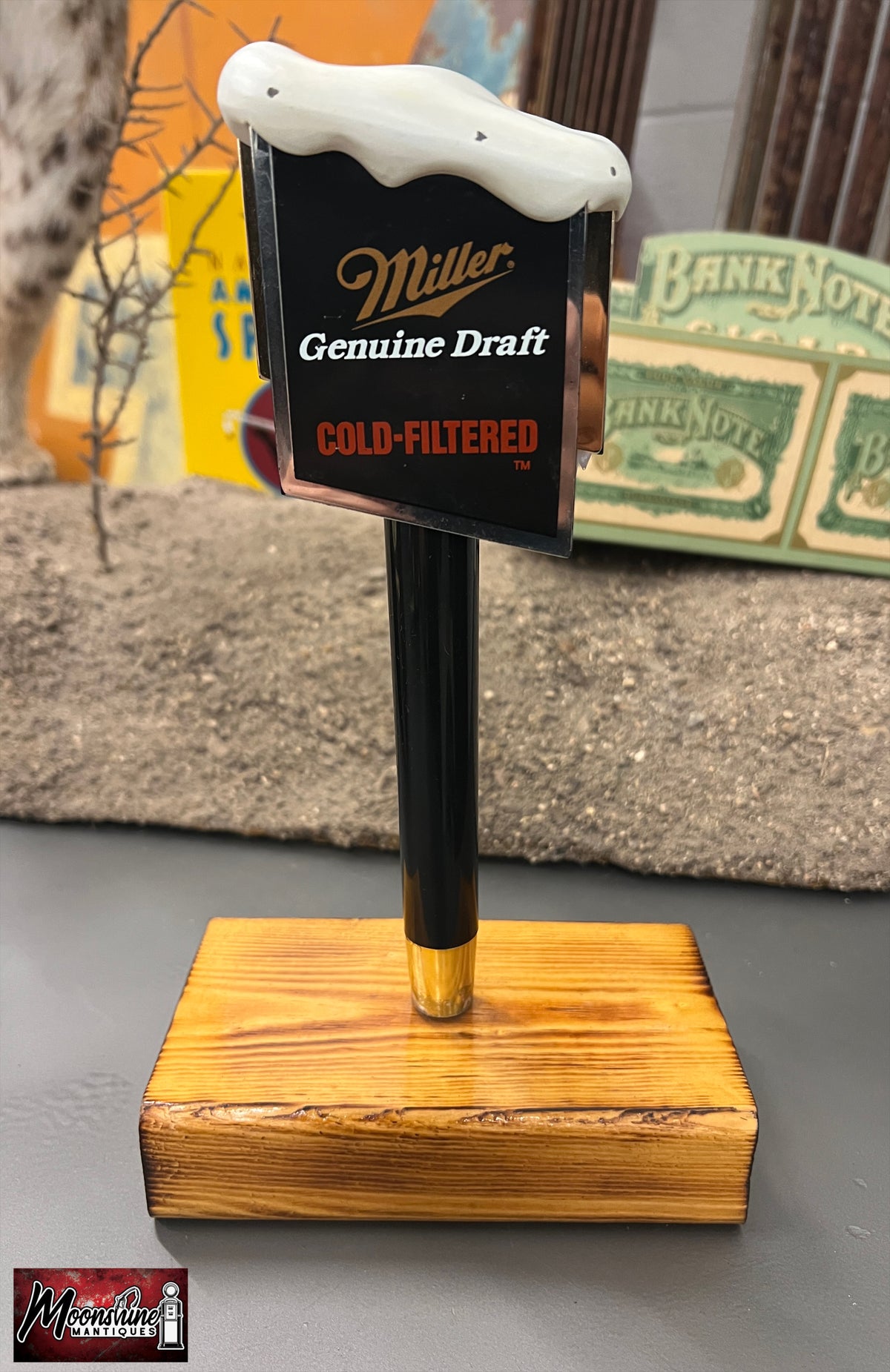 Vtg. Miller Genuine Draft Beer Tap Handle Cold Filtered MGD - Free Shipping!