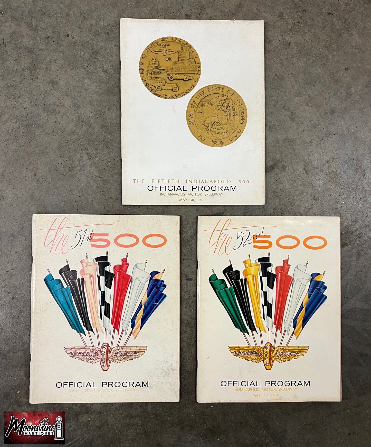 Lot of 3  - 1967 1968 1969 Indianapolis / Indy 500 Race Official Program - Free Shipping!