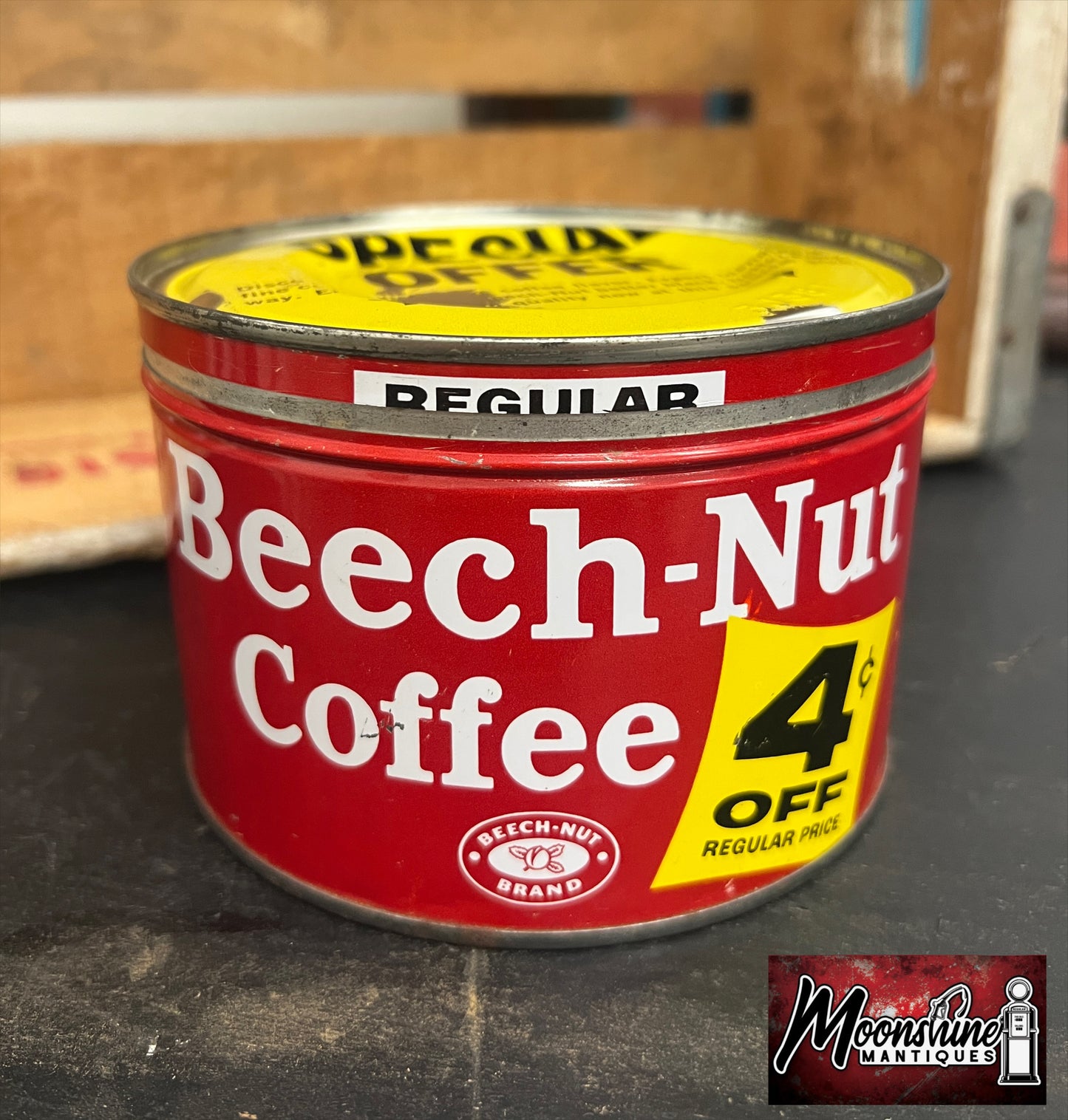 Vtg. BEECH-NUT COFFEE Tin Can - Free Shipping!
