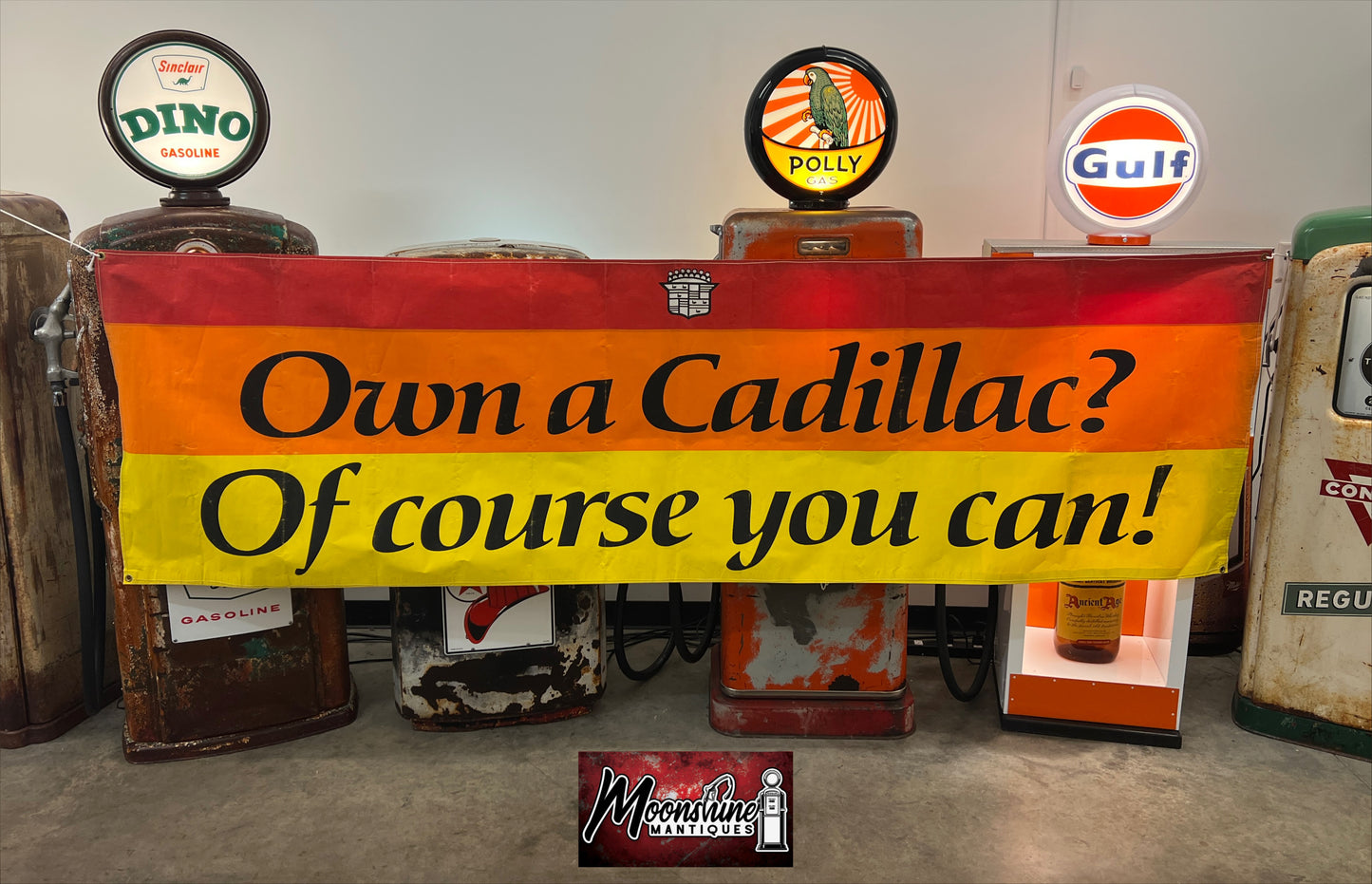 RARE Vtg. 1950's CADILLAC Dealership Banner / Sign - Free Shipping!