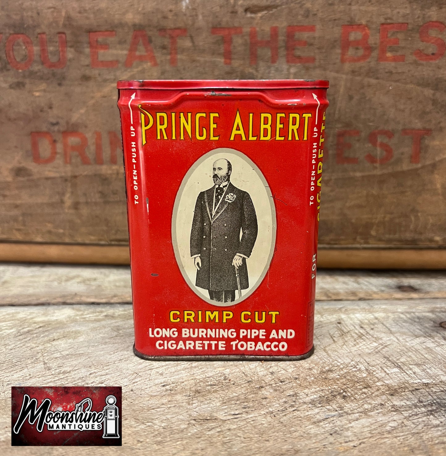 Vtg. PRINCE ALBERT Smoking Tobacco Pocket Tin - Free Shipping!