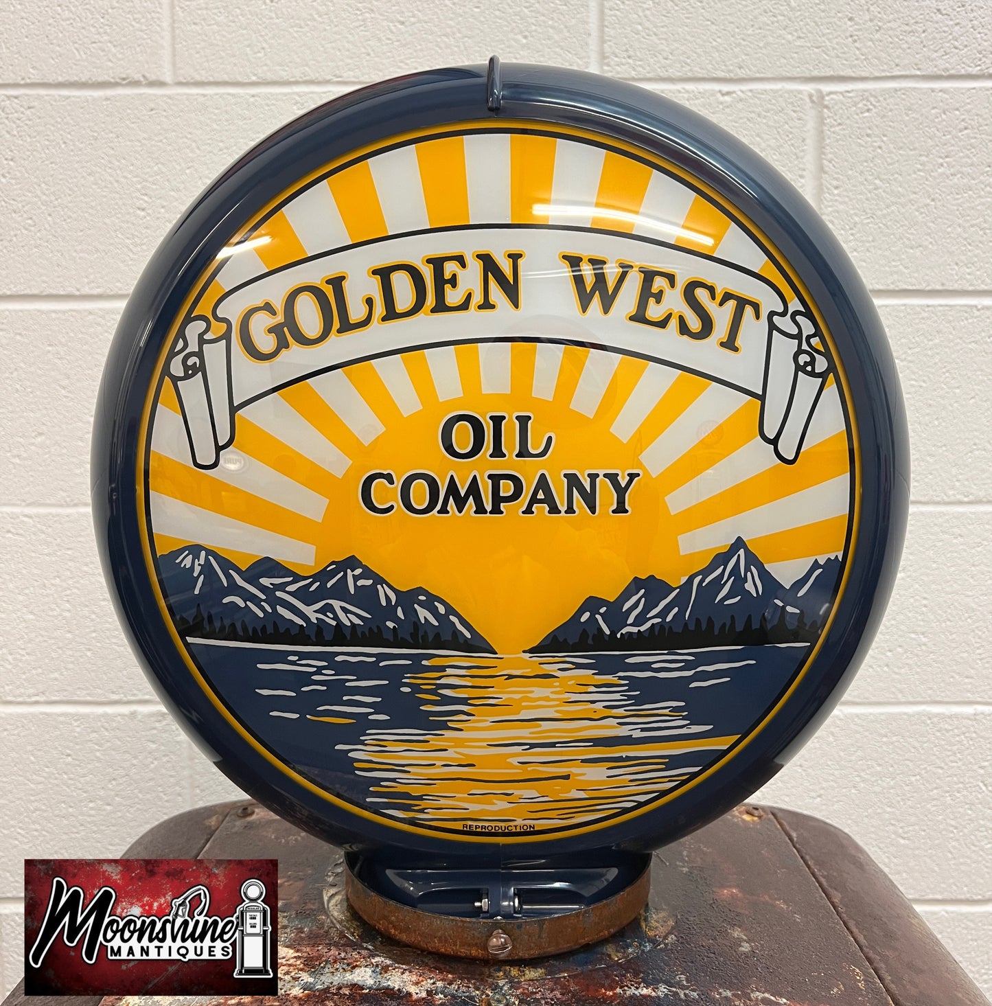 Rustoration 1940’s GOLDEN WEST Gilbarco Gas Pump w/ Shelves - Mancave Decor - Free Shipping