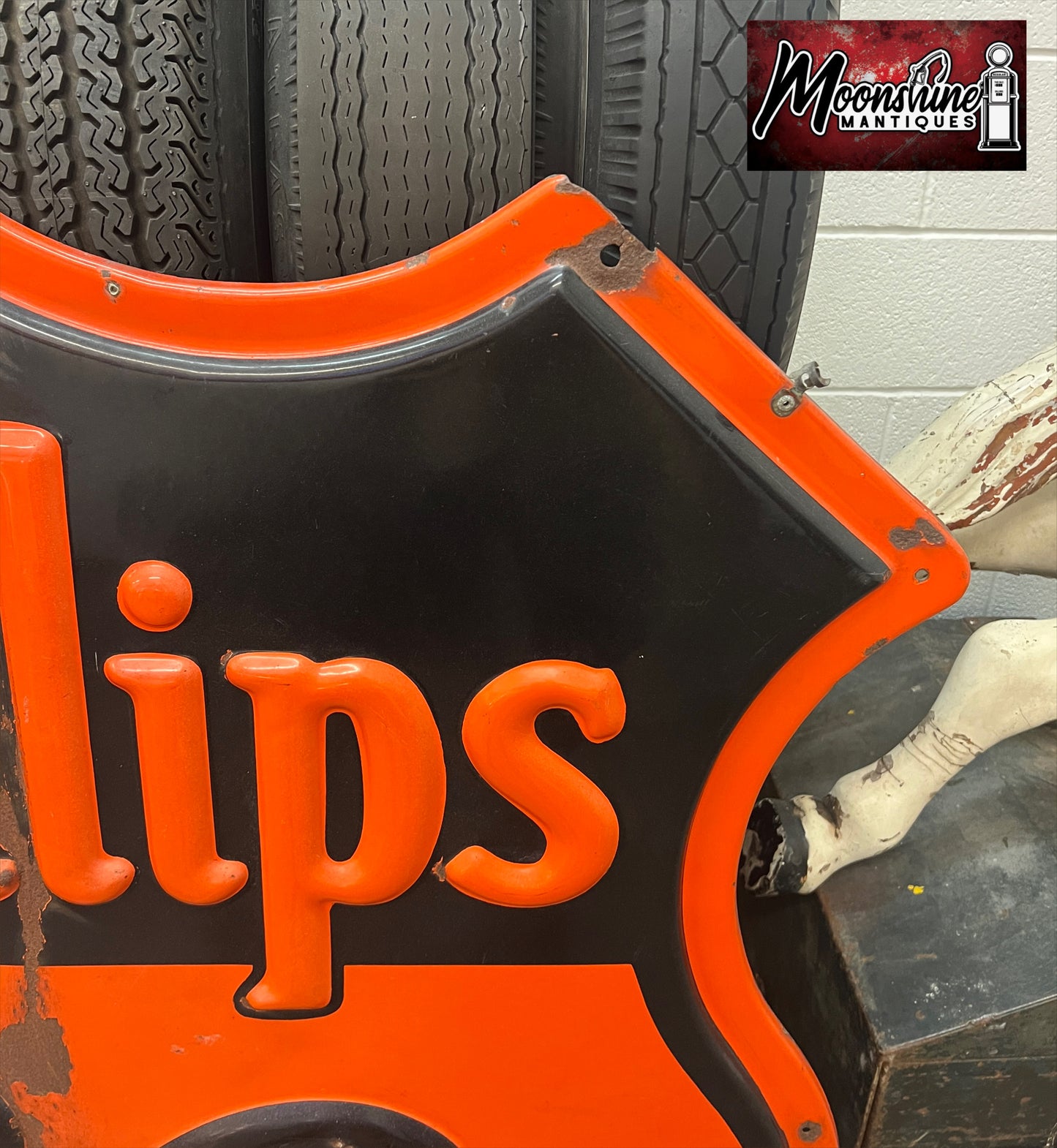 RARE Original 1950's PHILLIPS 66 Federal Porcelain Neon Sign - Shipping Available!
