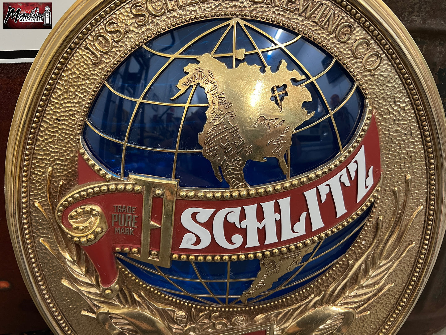 Vtg. 1977 Schlitz Brewing Company Beer Sign - Free Shipping!