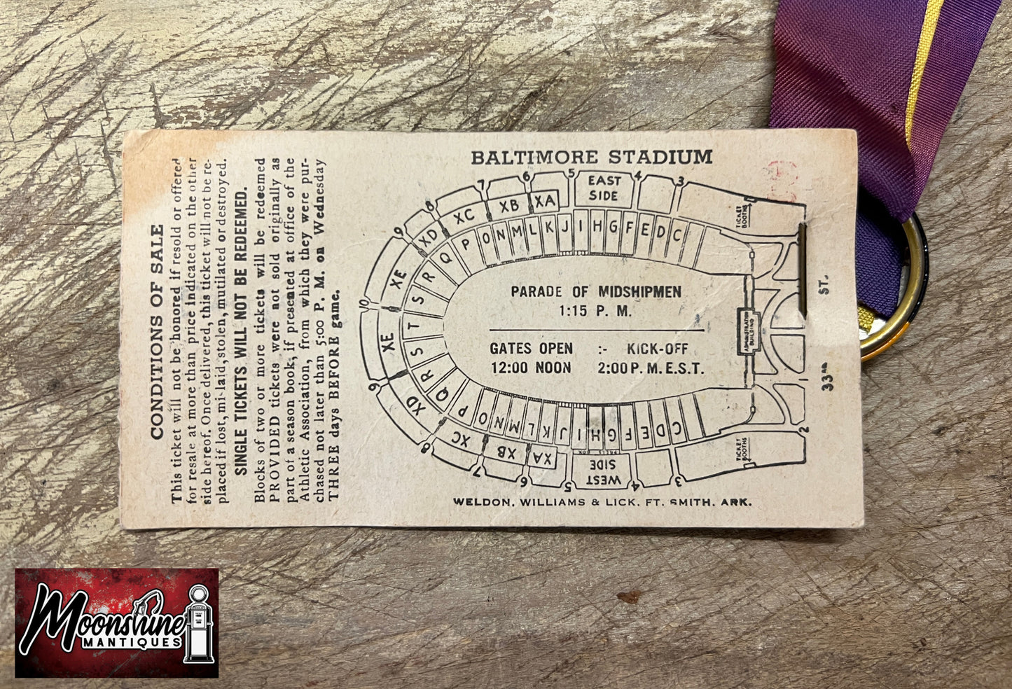 1948 NOTRE DAME Fighting Irish vs. NAVY Midshipmen Football Ticket - Free Shipping!