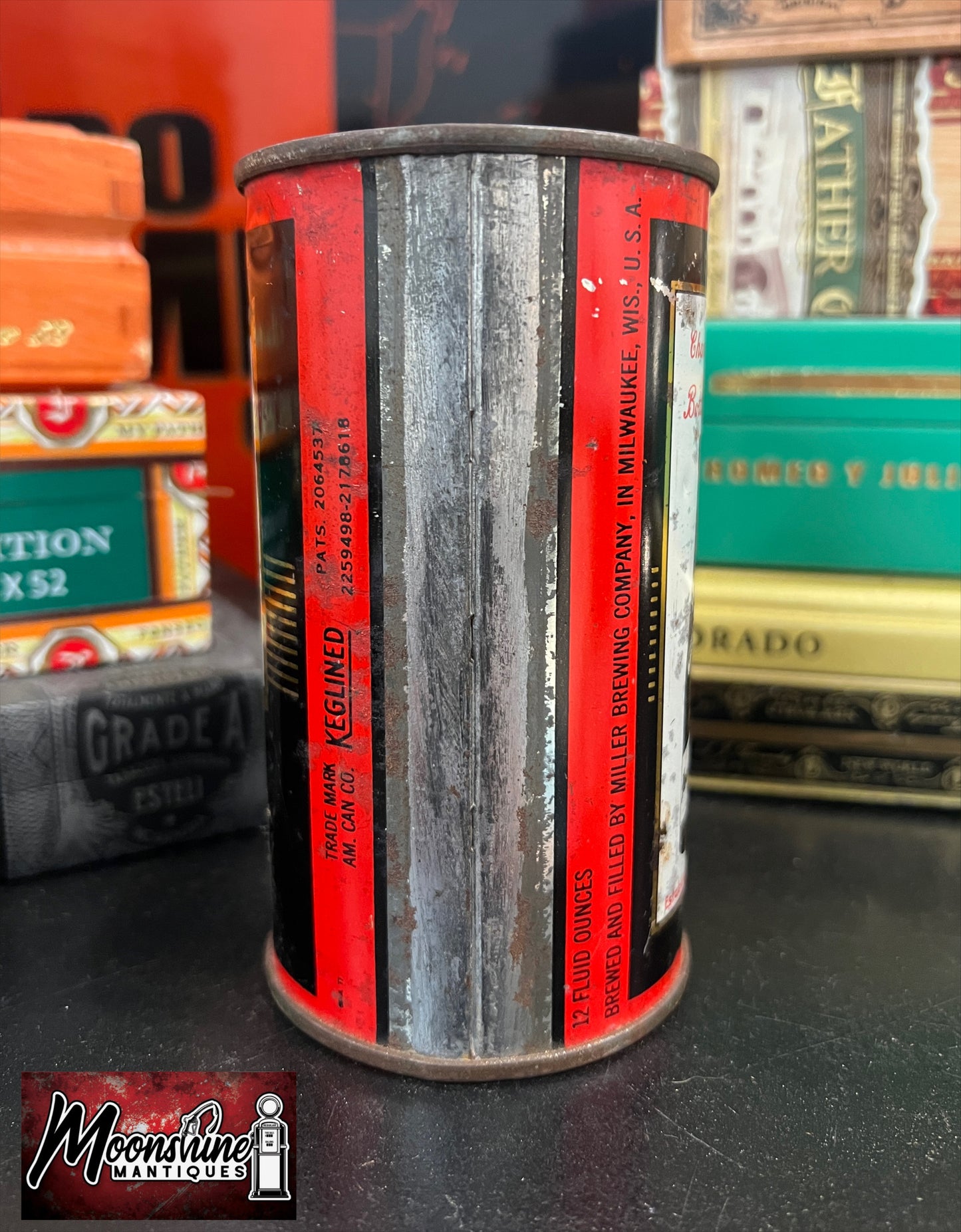 Vtg. MILLER High Life Beer Can - North Carolina Tax Lid - Free Shipping!
