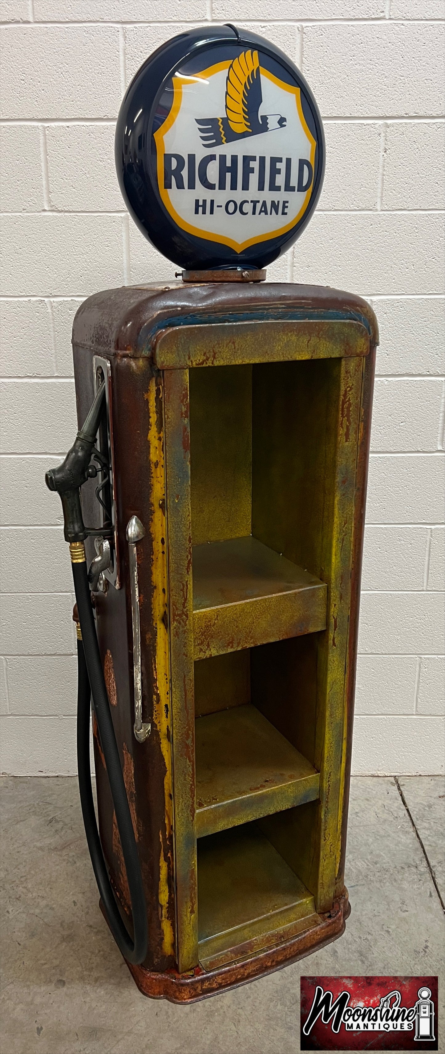 Rustoration 1940’s RICHFIELD Gilbarco Gas Pump w/ Shelves - Mancave Decor - Free Shipping!