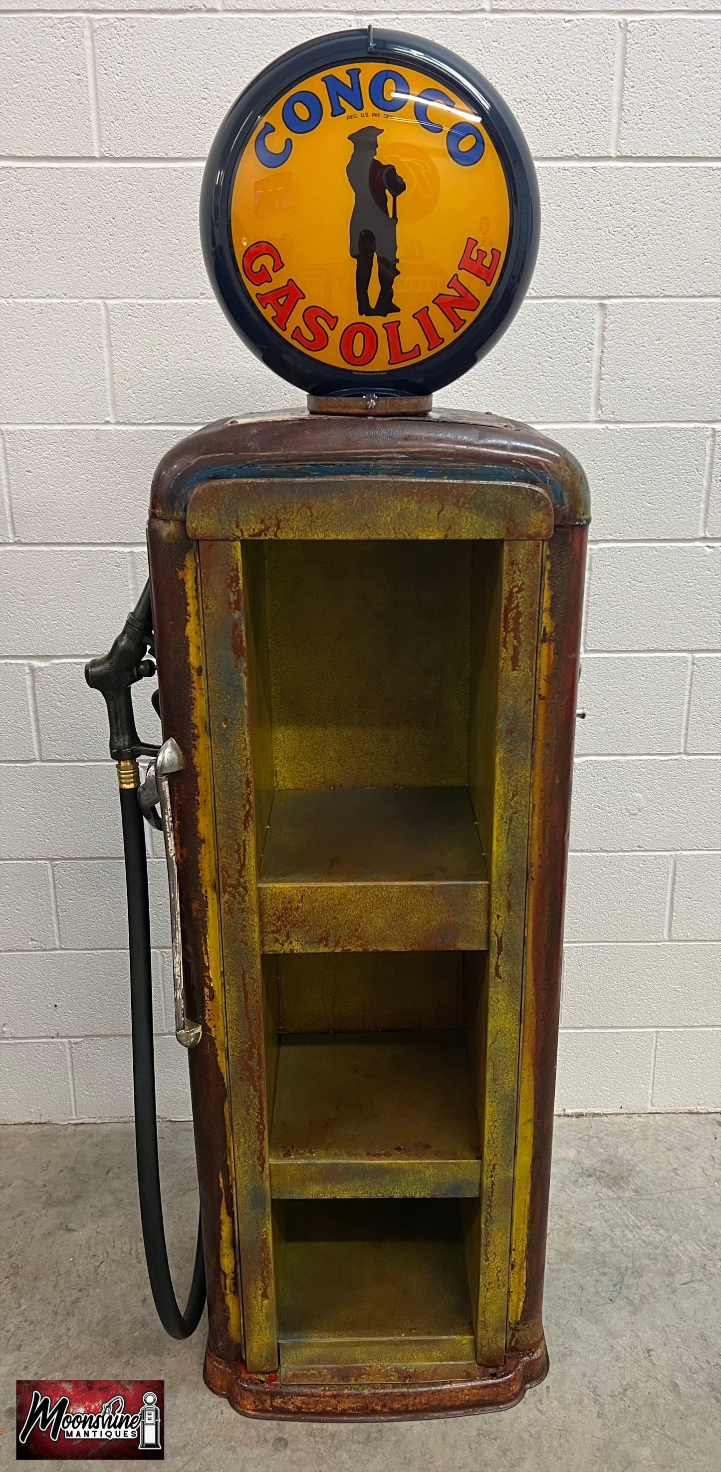 Rustoration 1940’s CONOCO GASOLINE Gilbarco Gas Pump w/ Shelves - Mancave Decor - Free Shipping!