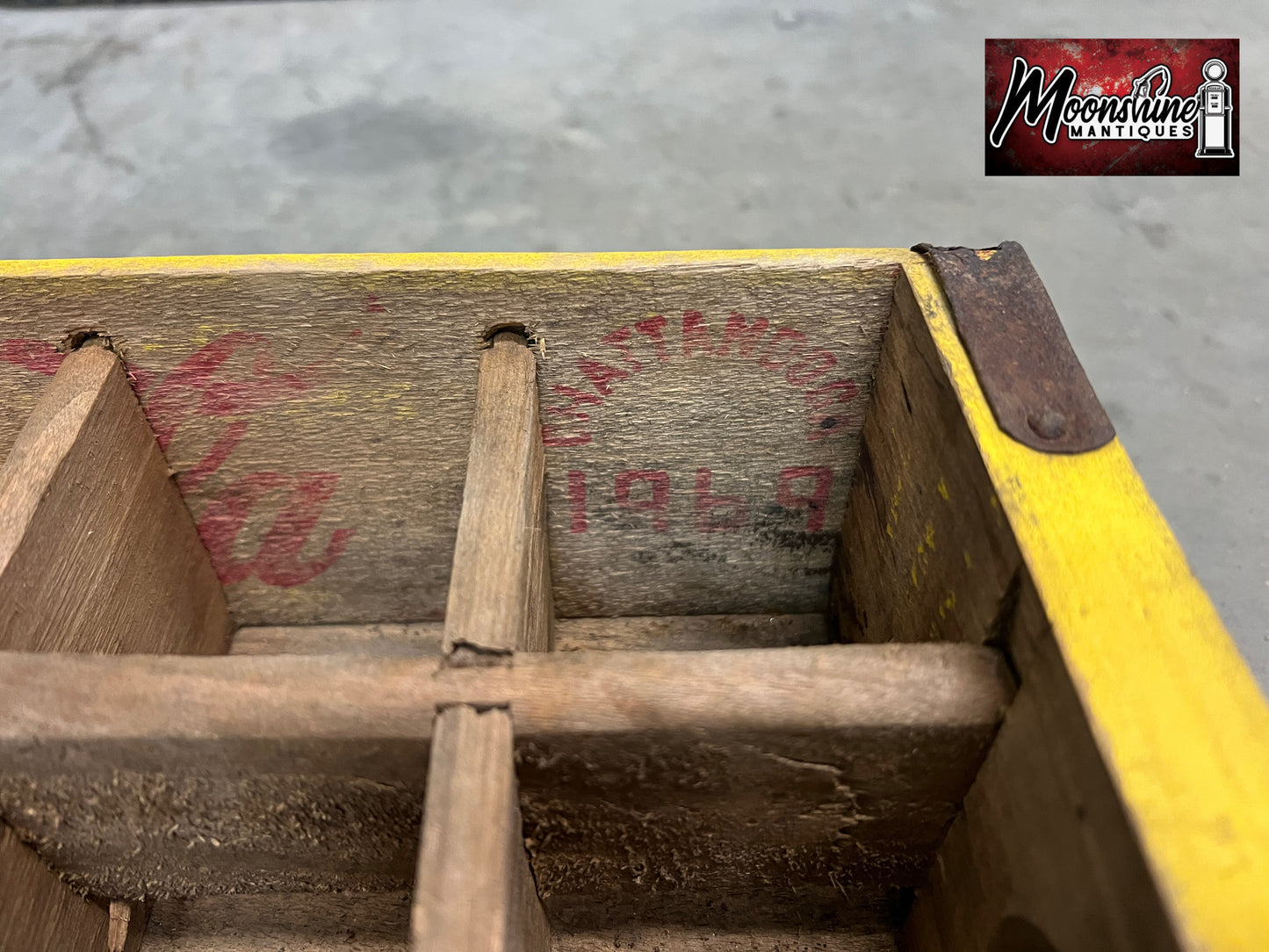 Vtg. 1960's COCA COLA Drink Bottle Wooden Crate / Carrier - Free Shipping!