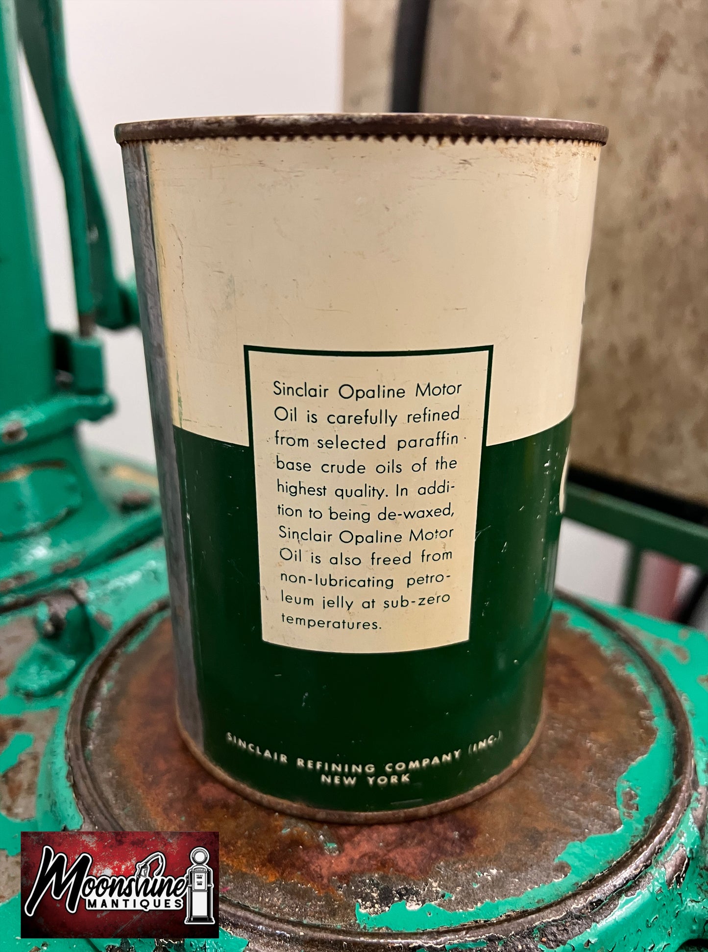 1940’s SINCLAIR OPALINE Motor Oil Can 1 qt. - Gas & Oil - Free Shipping!