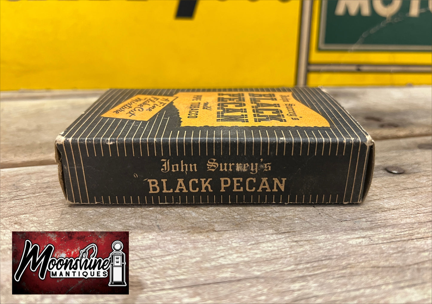 Vtg. John Surrey's BLACK PECAN Pipe Tobacco Box - Free Shipping!