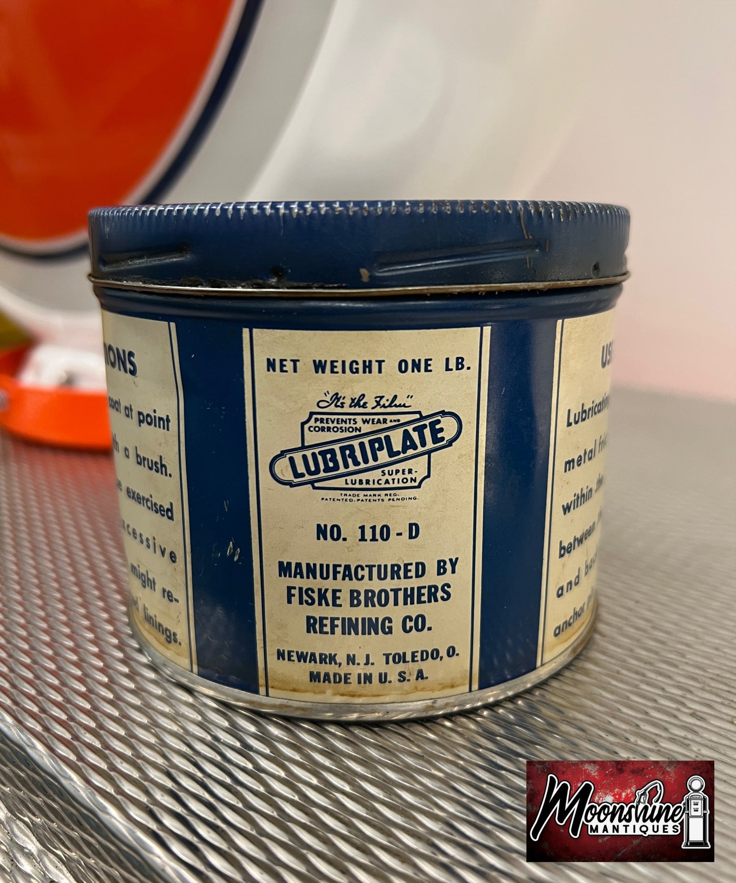Vtg. General Motors DELCO Brake Lube Can - Gas & Oil - Free Shipping!