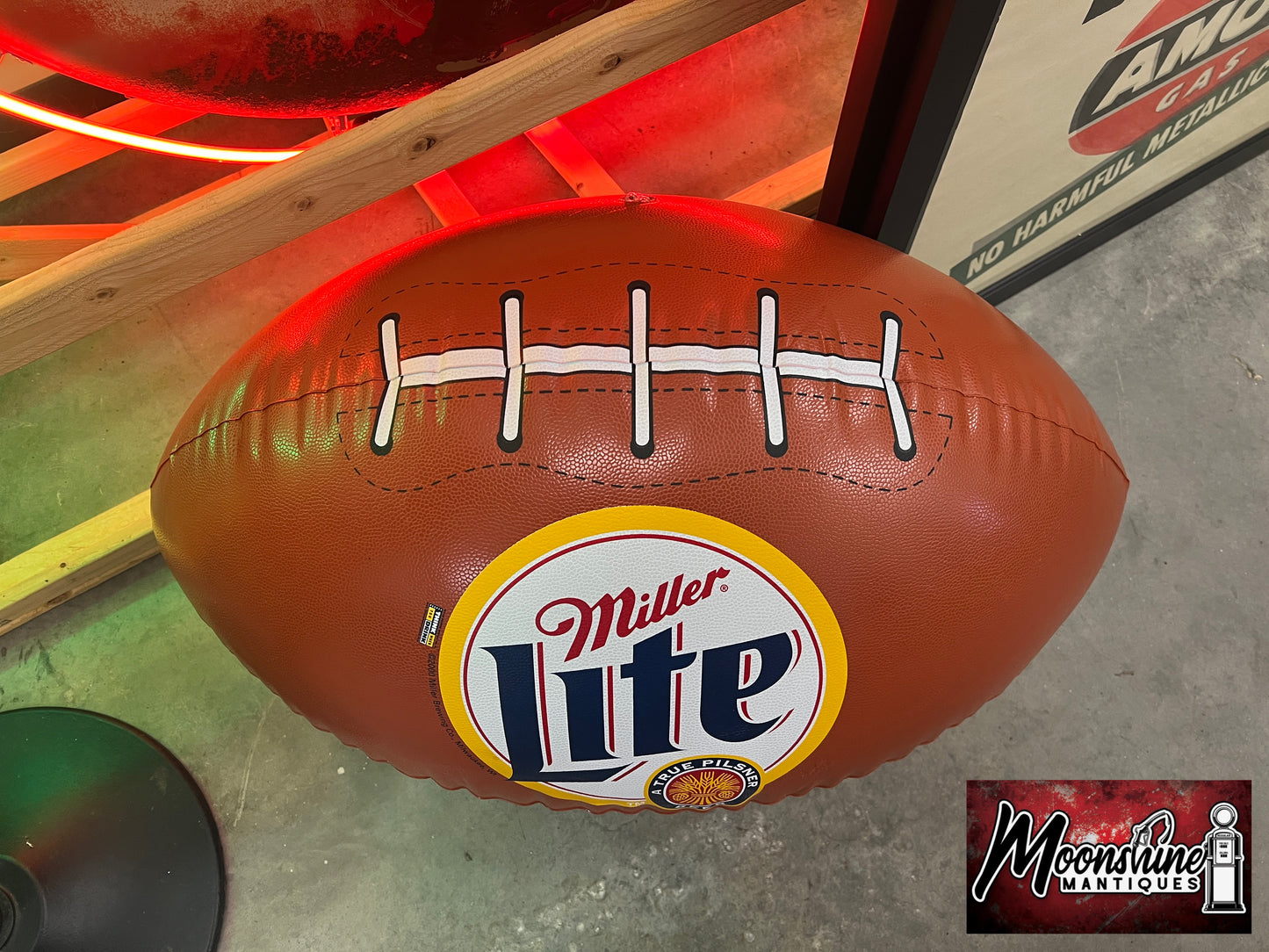 Vtg. MILLER LITE Beer 24" Inflatable NFL Football - Free Shipping!