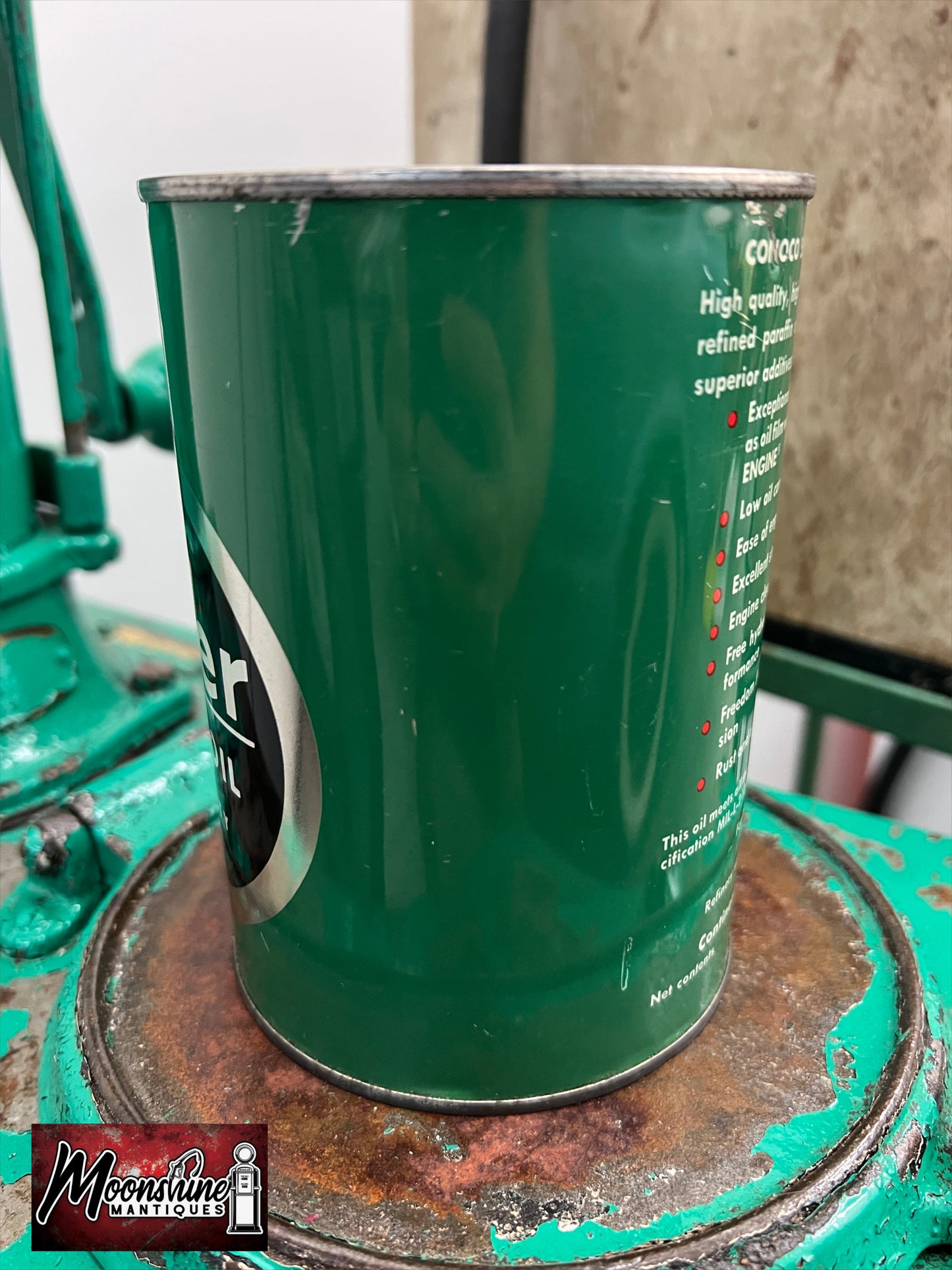 1950’s CONOCO Super Motor Oil Can 1 qt. - Gas & Oil - Free Shipping!